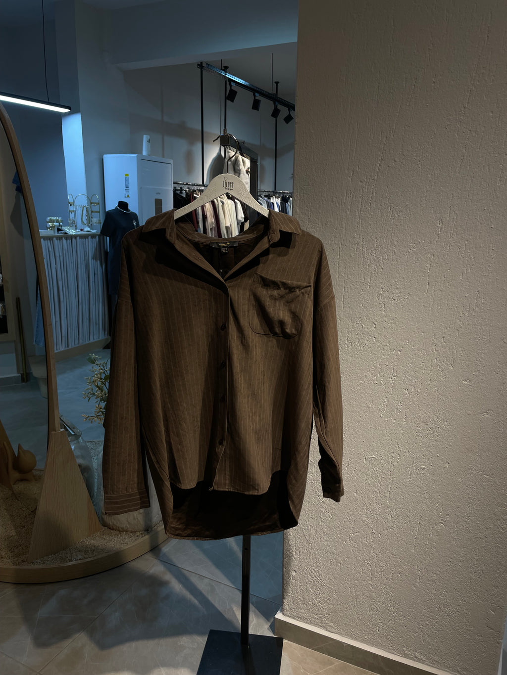 Marka Çizgili Premium Kumaş Gömlek