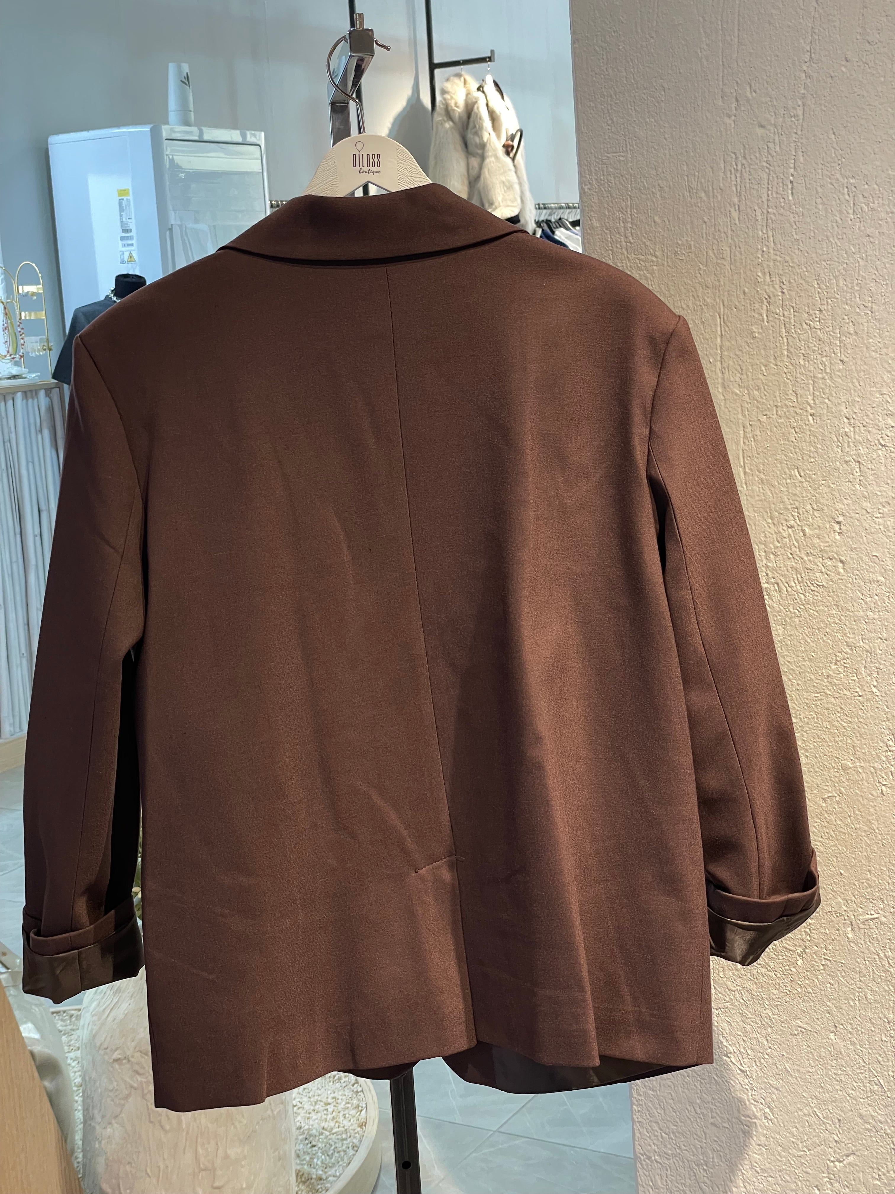 Kahverengi Blazer Ceket