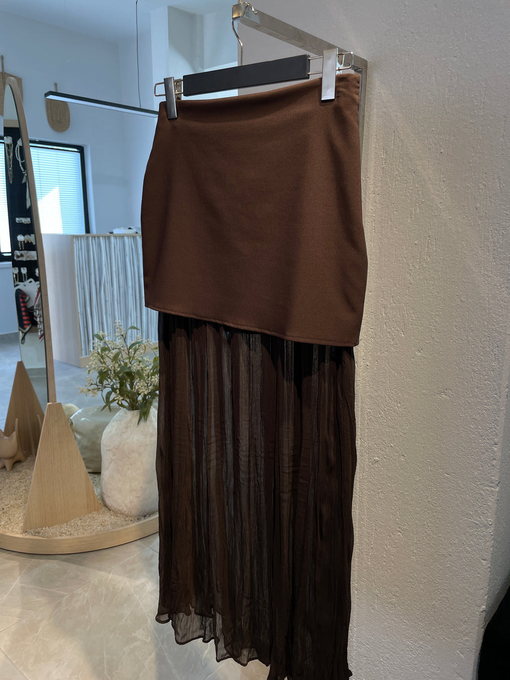 Düz Tül Detaylı Etek