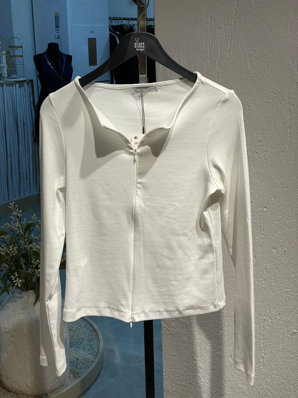 Dilvin Fermuar Detaylı Uzun Kollu Üst