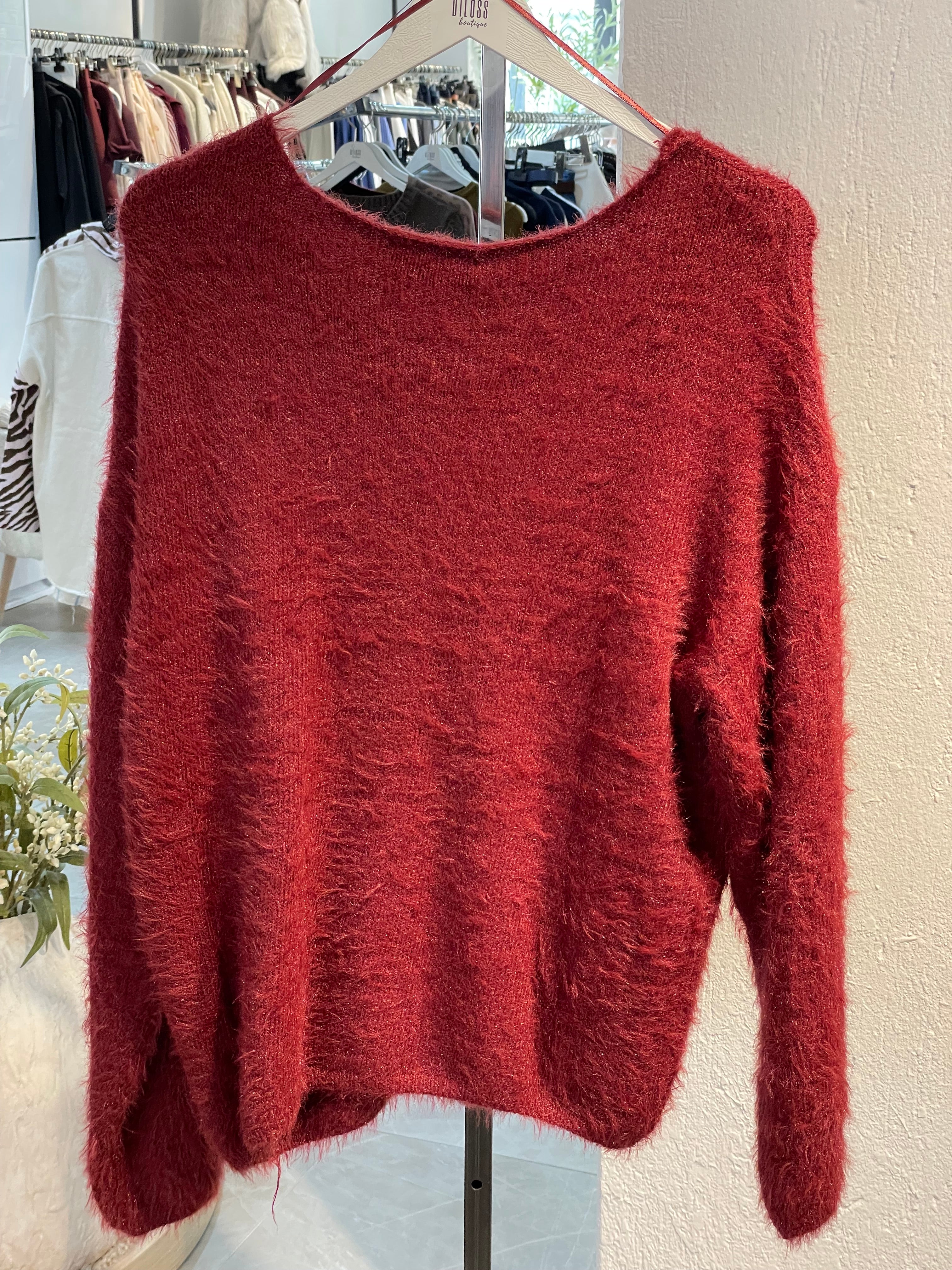 Dlvn Kayık Yaka Yumuşak Dokulu Triko Kazak