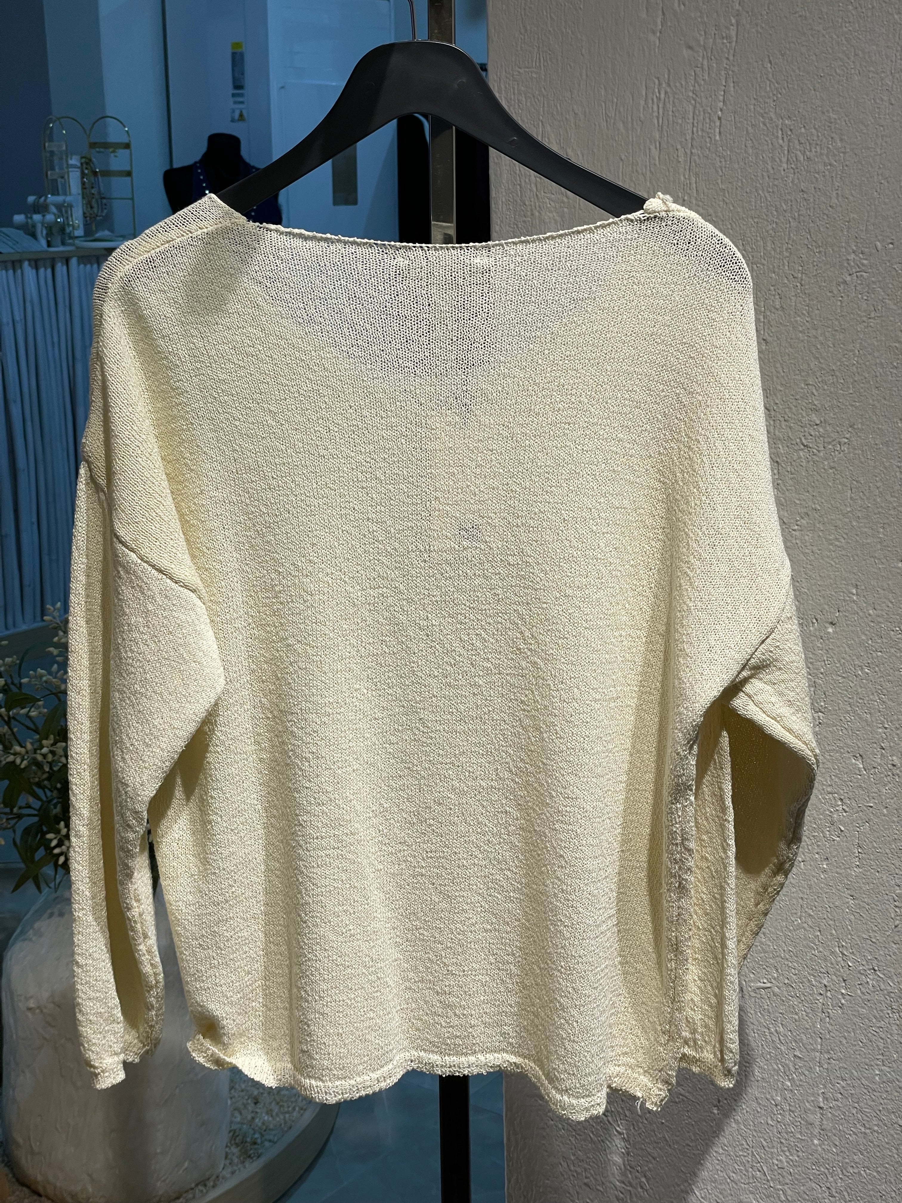 Triko Düşük Omuz Kazak