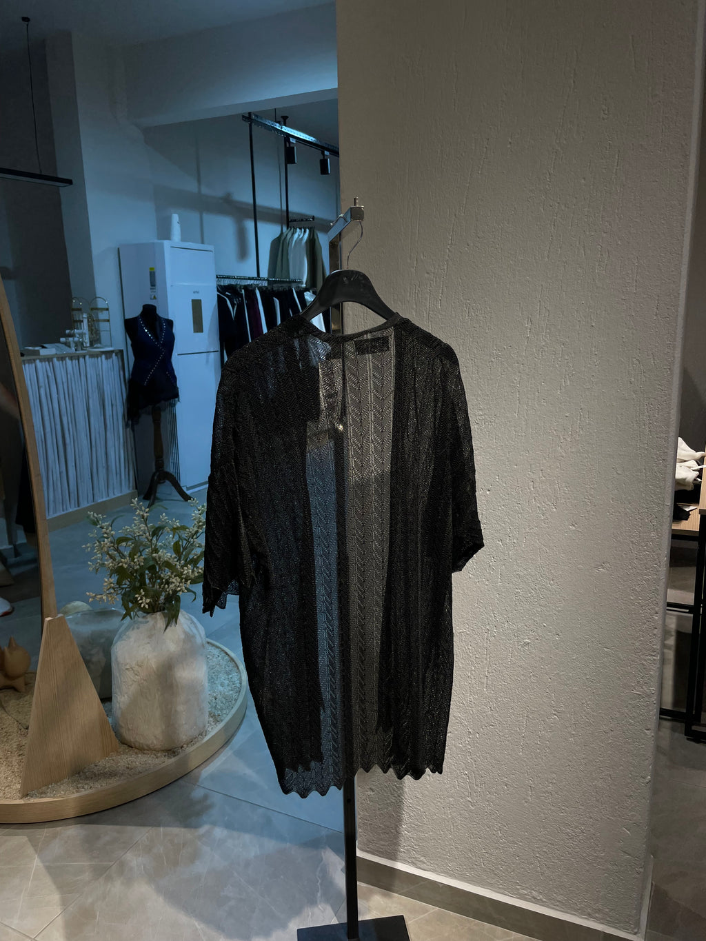 Düz Ajurlu Kısa Kollu Hırka