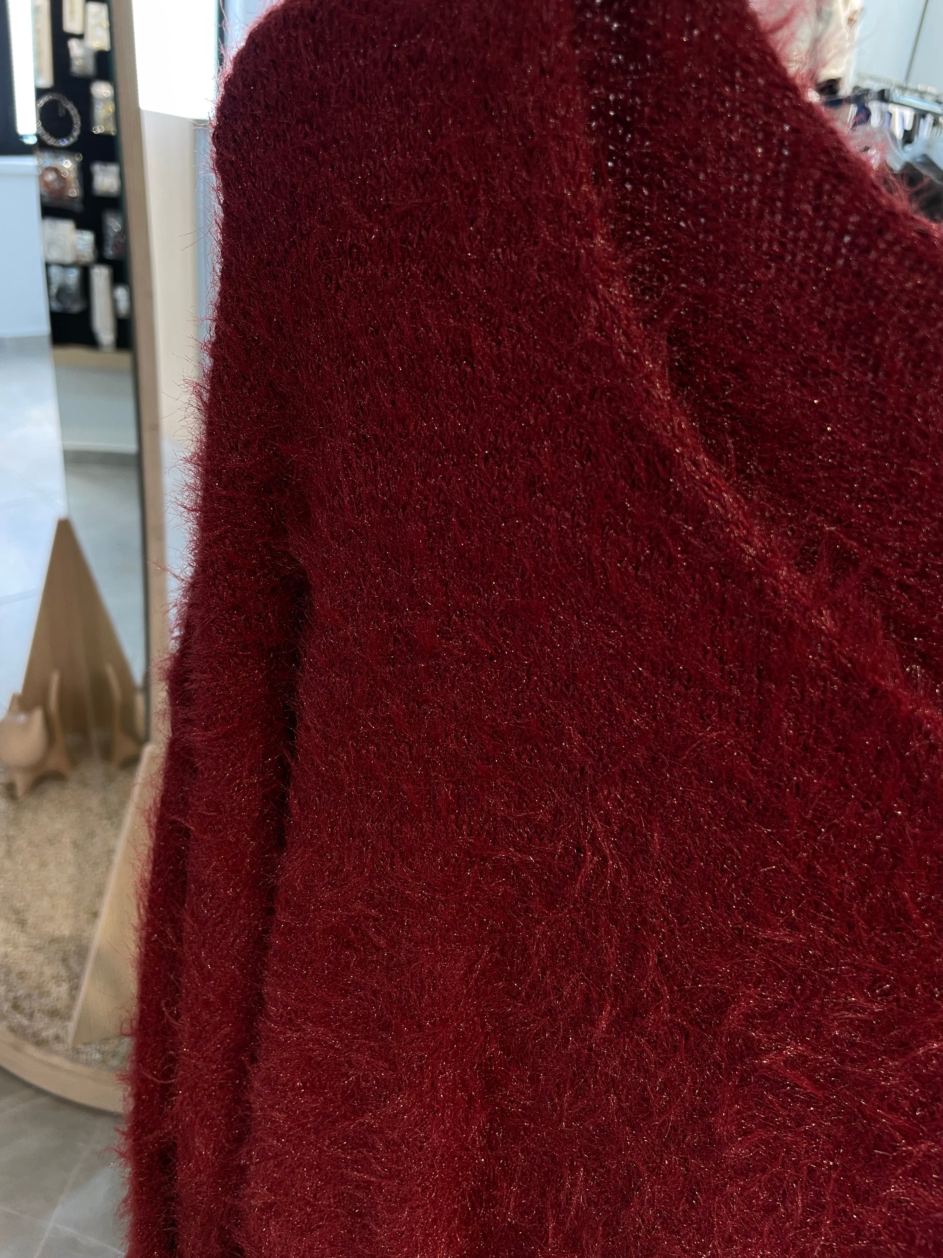 Dlvn Kayık Yaka Yumuşak Dokulu Triko Kazak