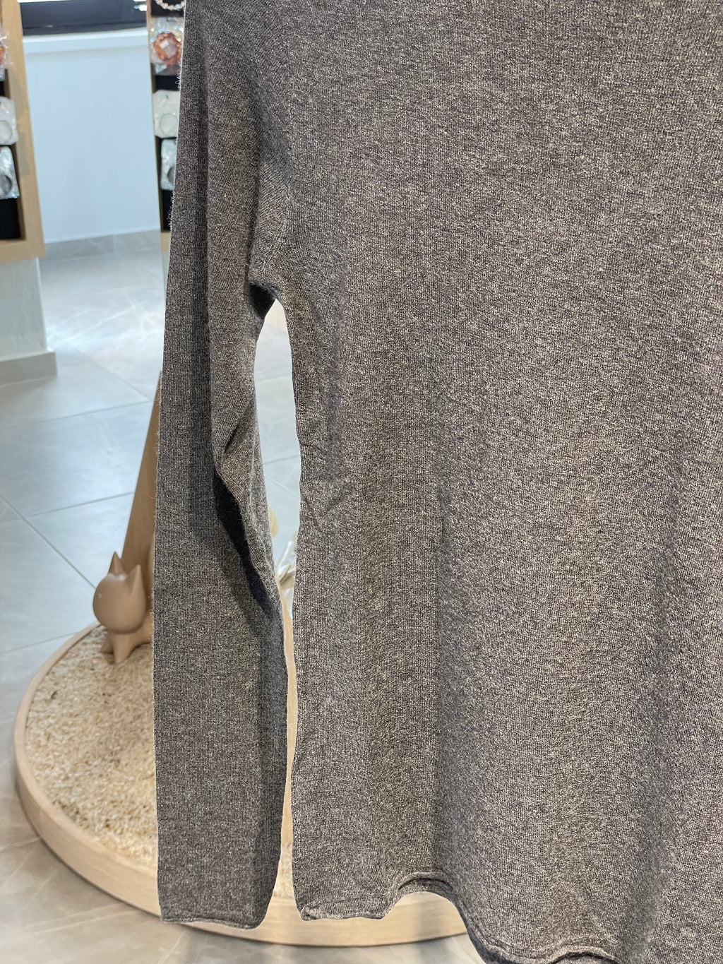 Dlvn Kayık Yaka Kaşmir Hafif Triko Kazak