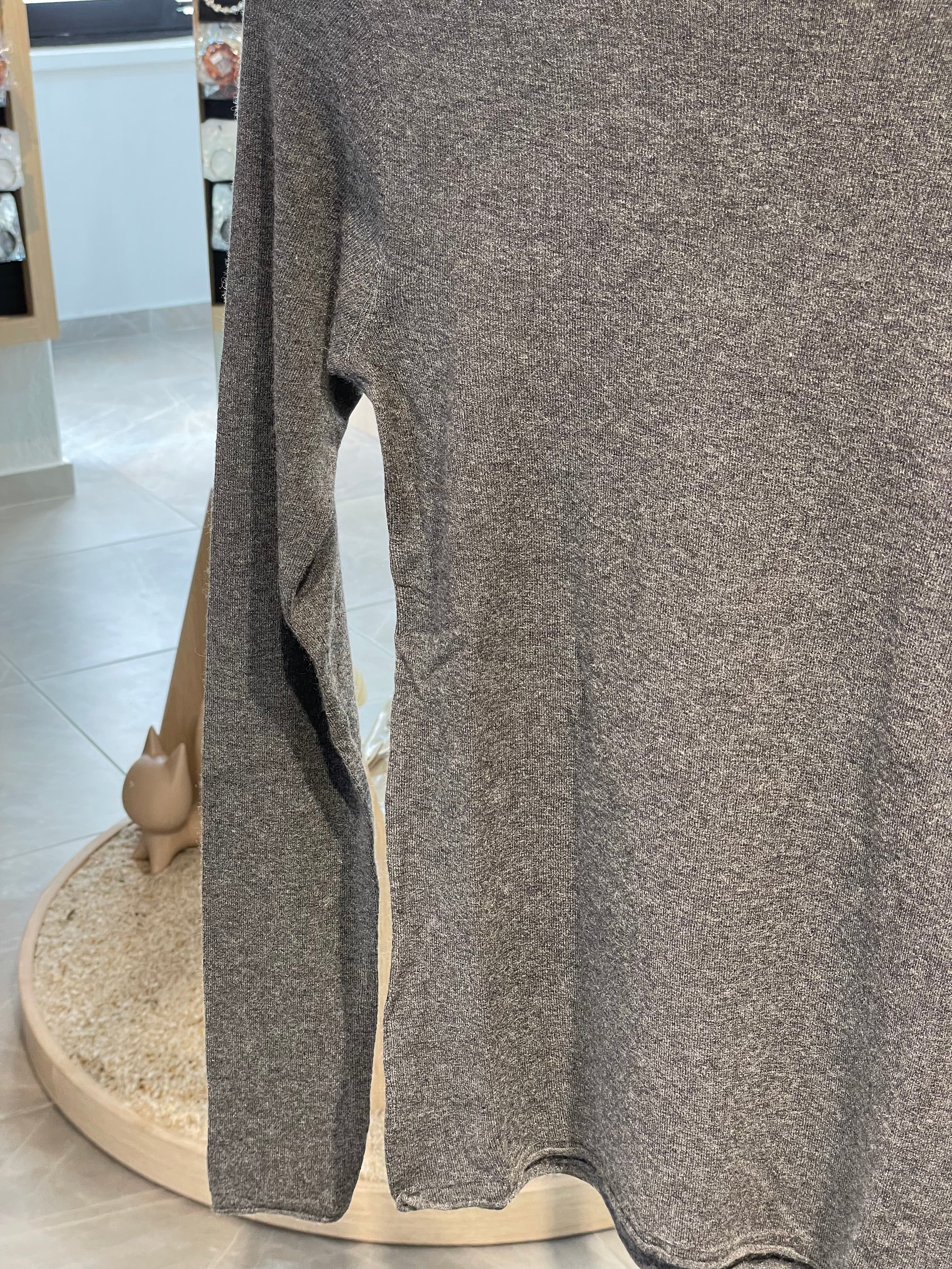 Dlvn Kayık Yaka Kaşmir Hafif Triko Kazak