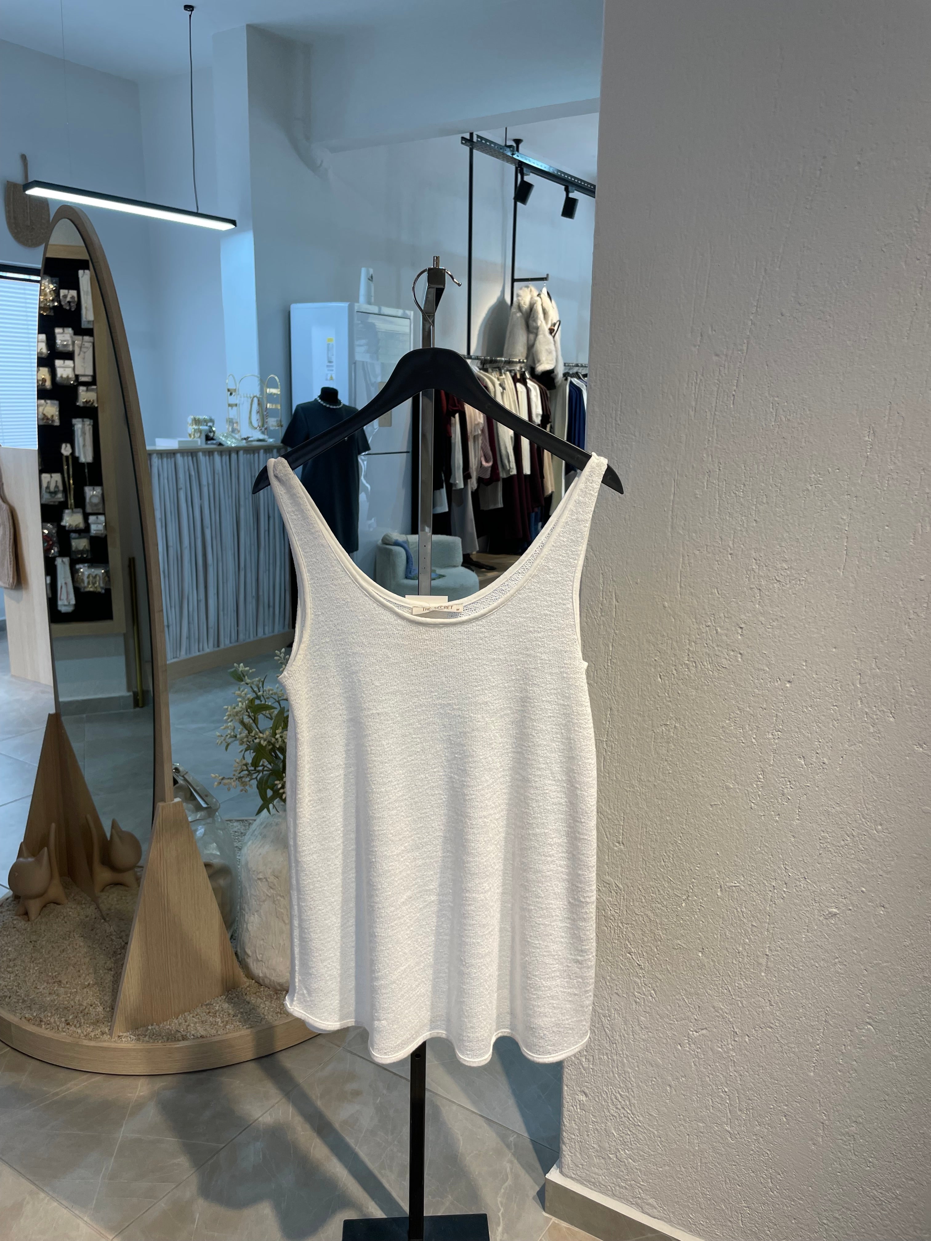 Triko Kumaş Kalın Askılı Üst