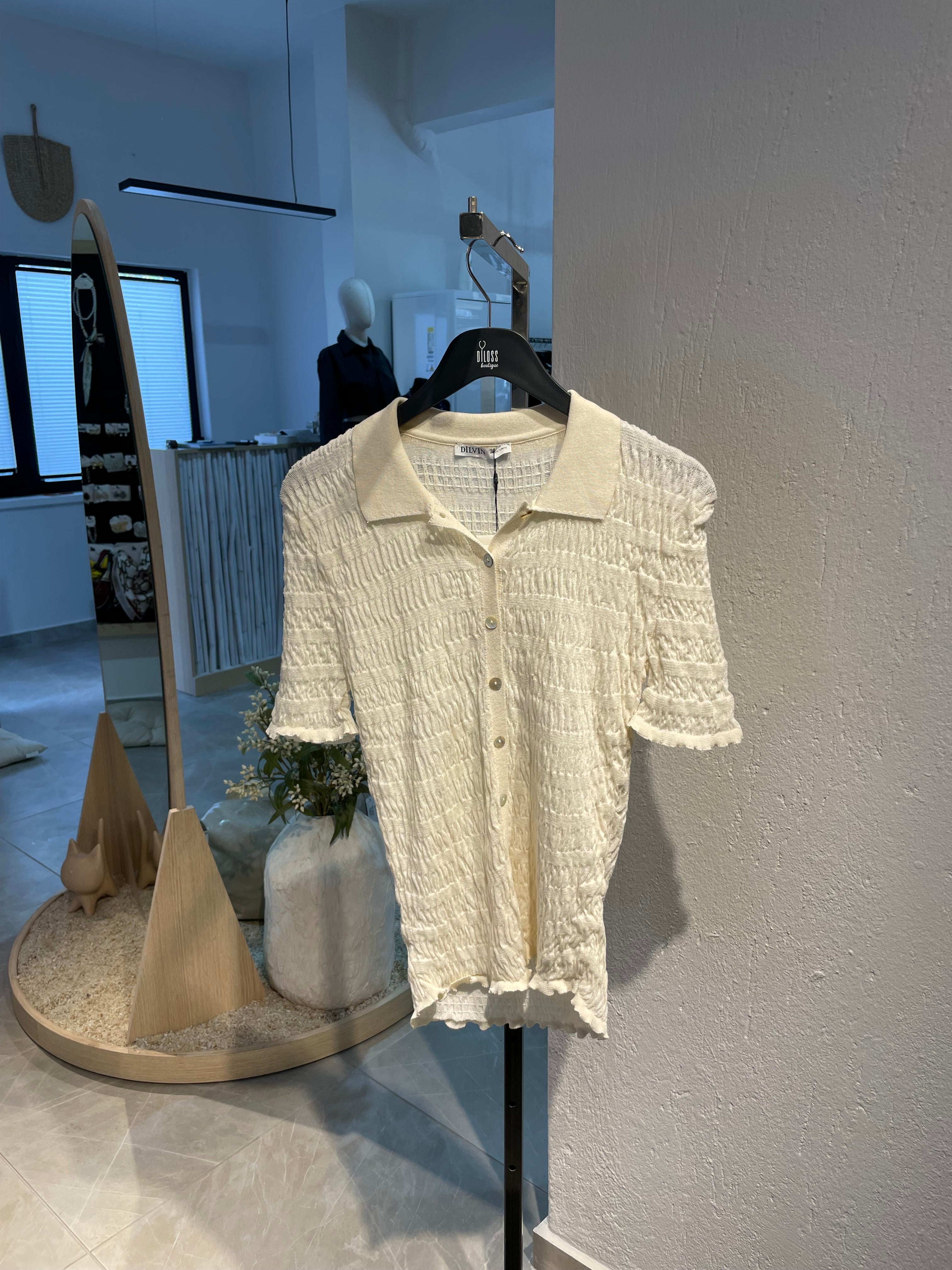 Dilvin Polo Yala Düğmeli Triko