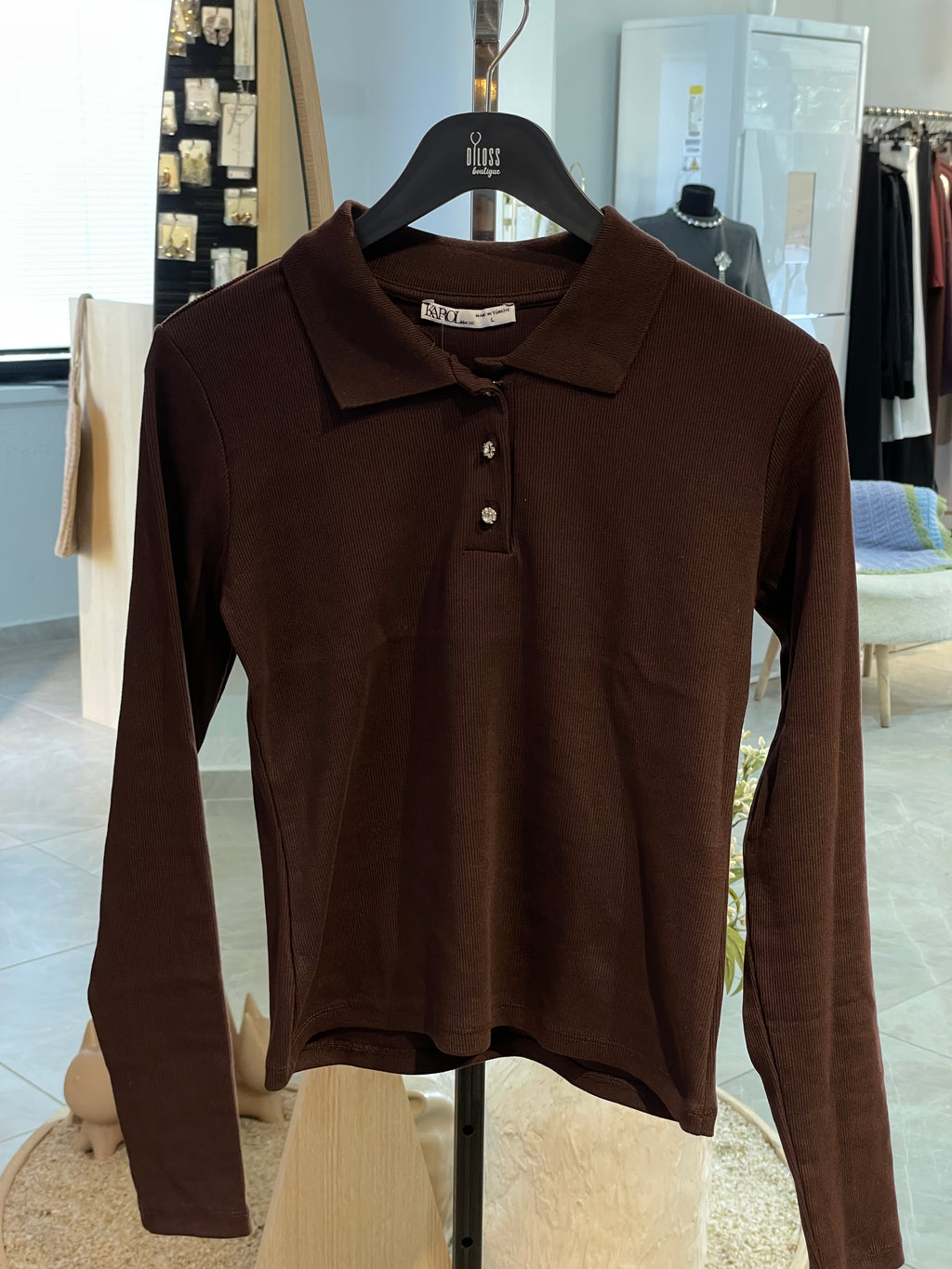 Önü Daş Detay Bluz