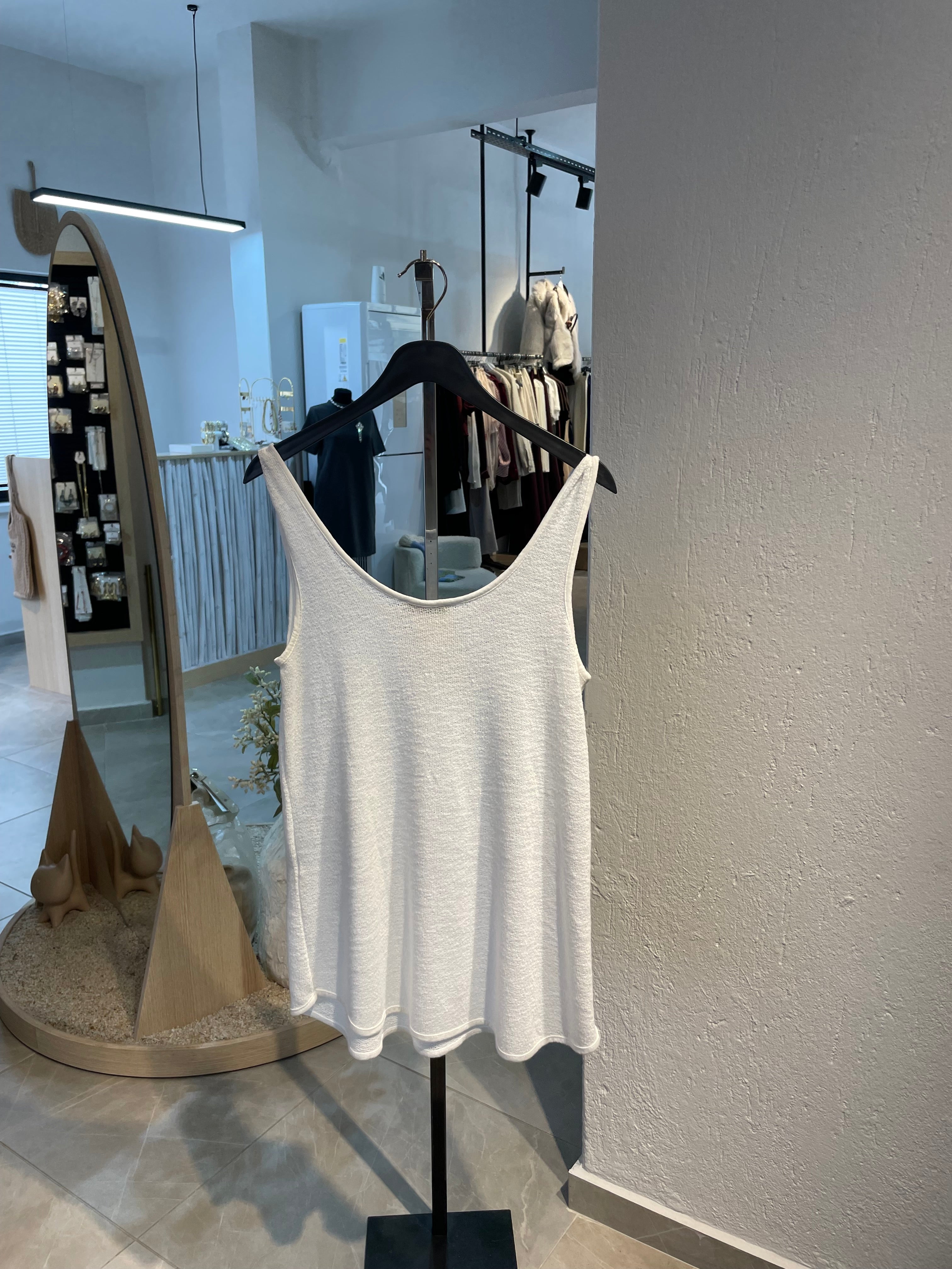 Triko Kumaş Kalın Askılı Üst