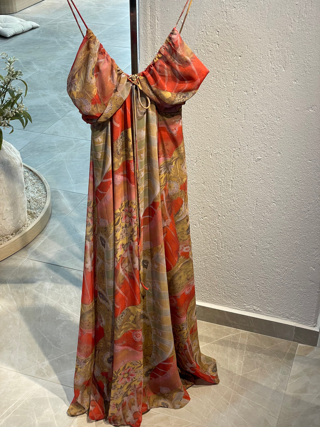 Bohem Esintili Uzun Elbise