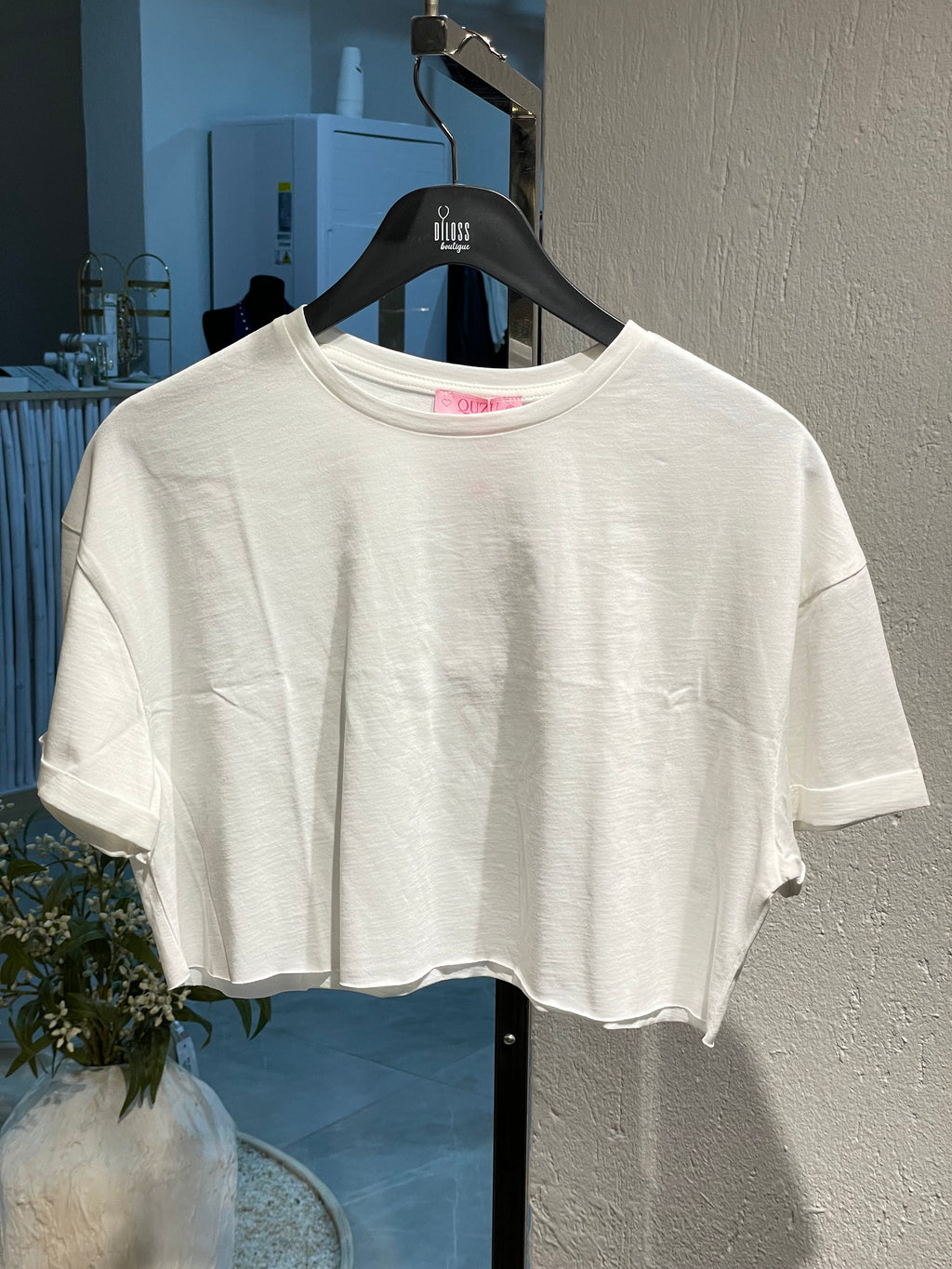 Beyaz Crop Tshirt