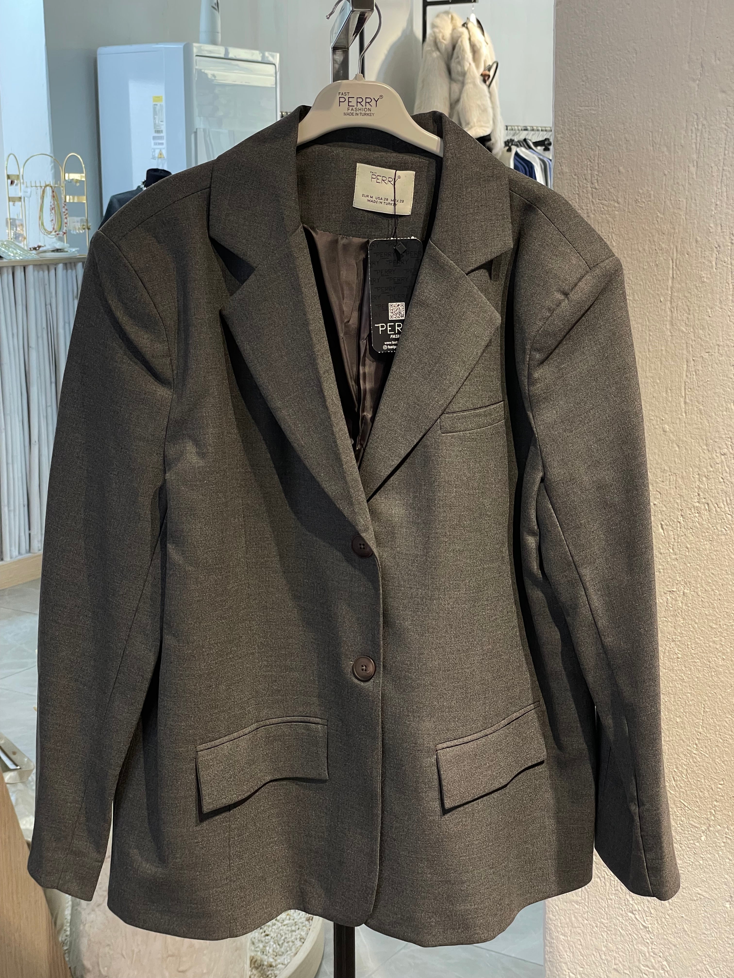 Antrasit Blazer Ceket