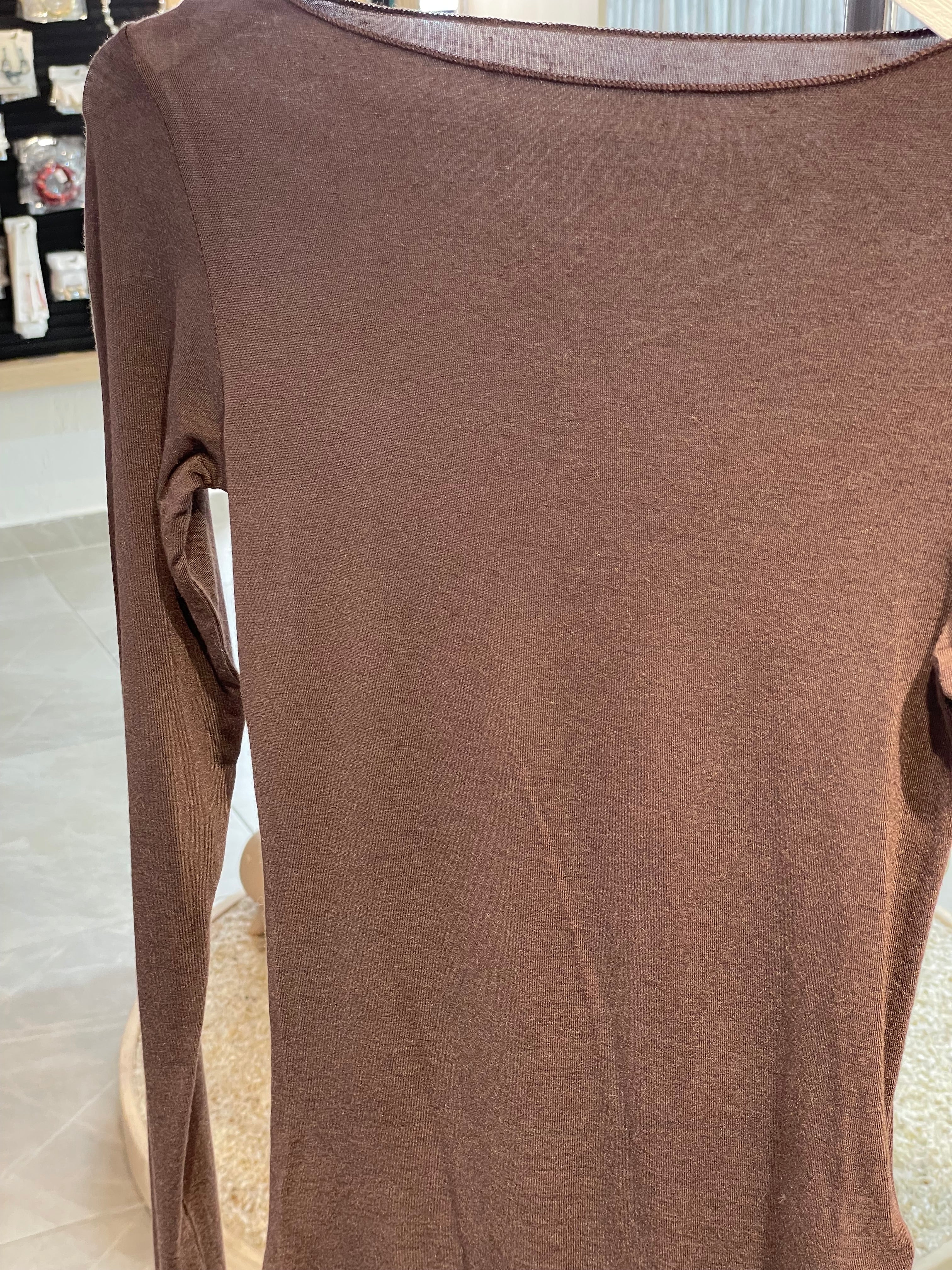 Dlvn Kayık Yaka Modal Kaşmir Ultra Hafif Bluz