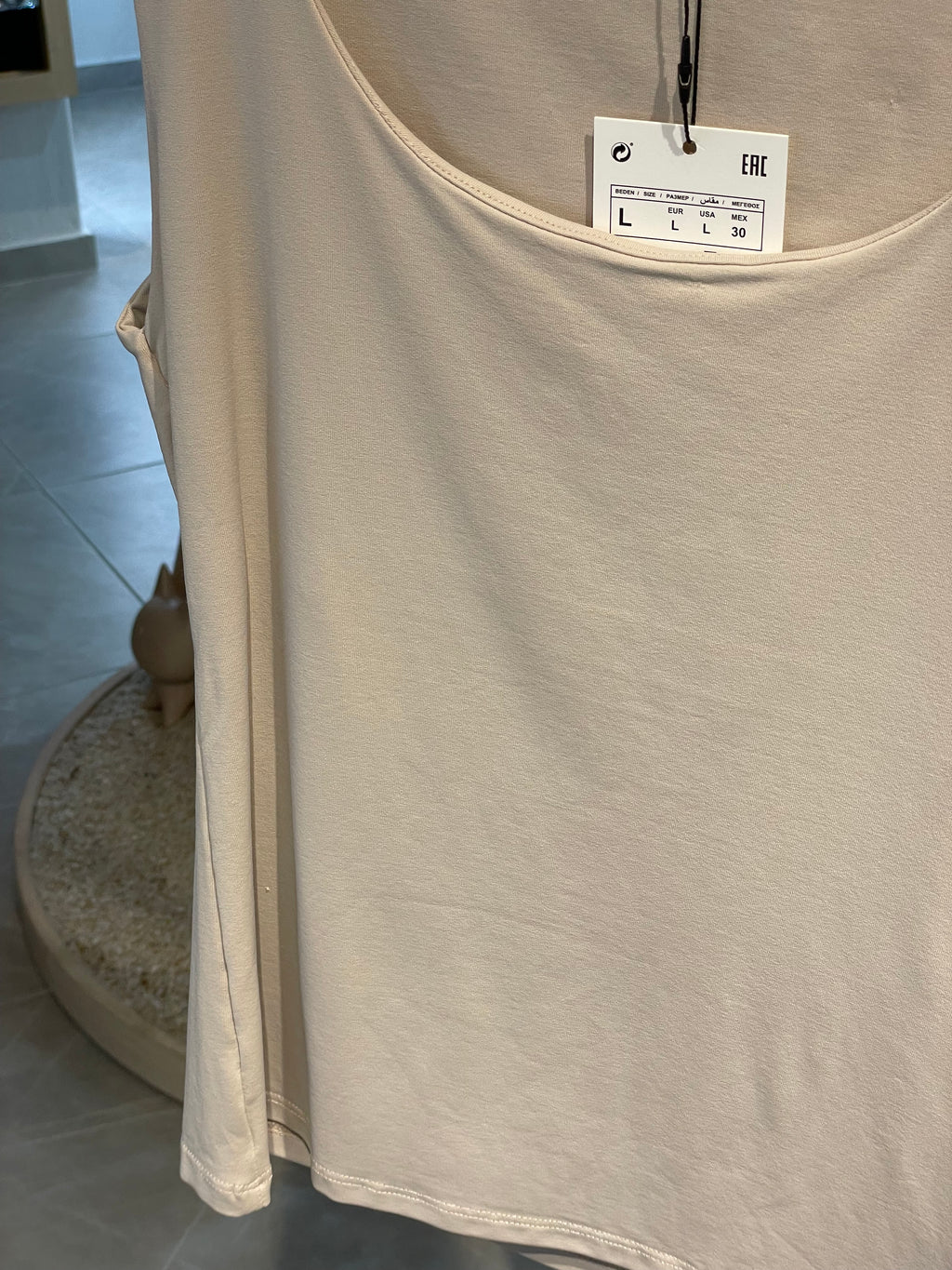 Dlvn Taş Rengi Kalın Askılı Poliamid Atlet