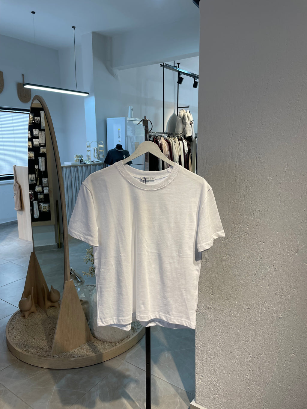 Dlvn Dekoratif Dikişli Bisiklet Yaka T-Shirt