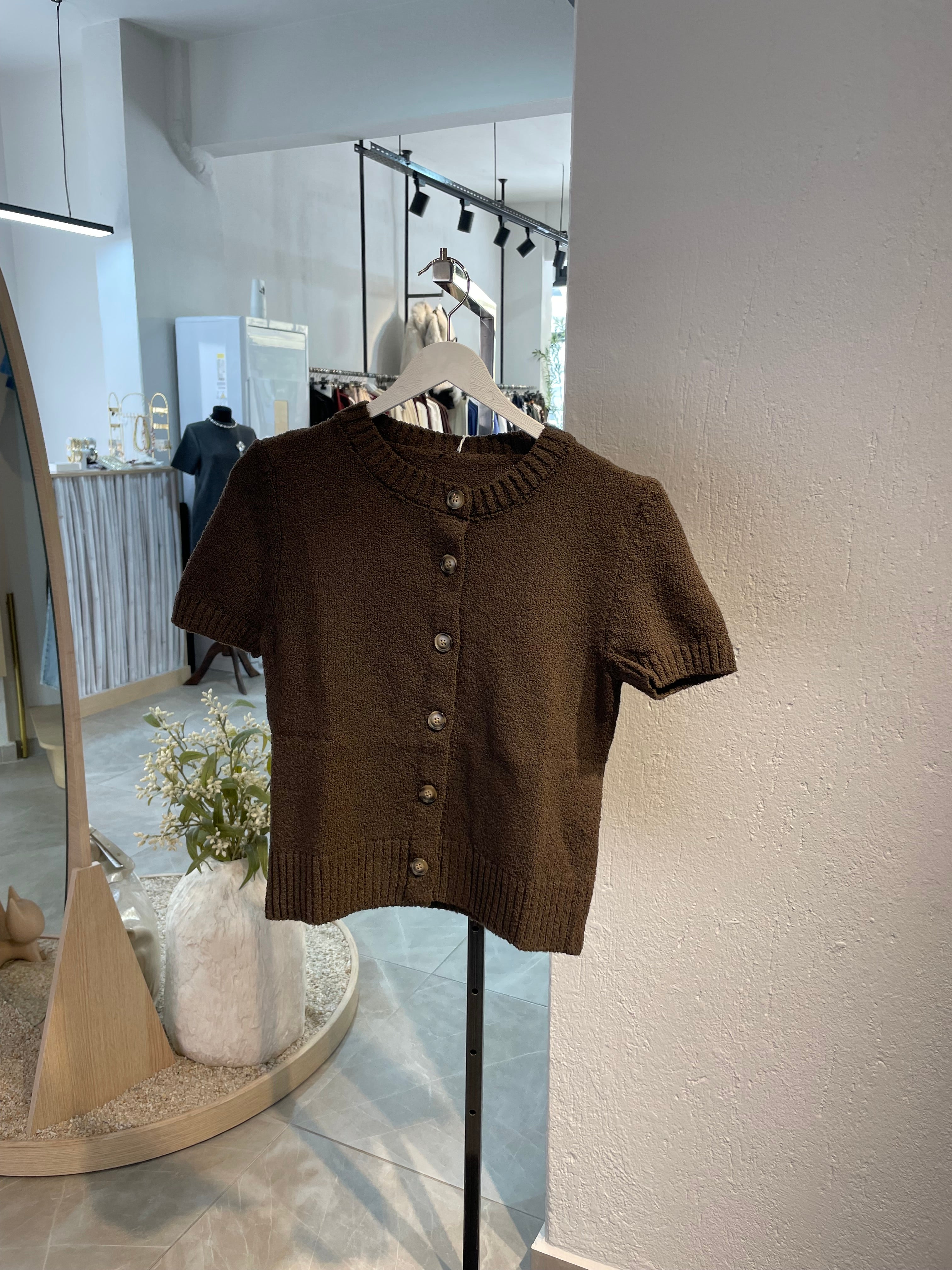 Kahverengi Triko Alt-Üst Takım