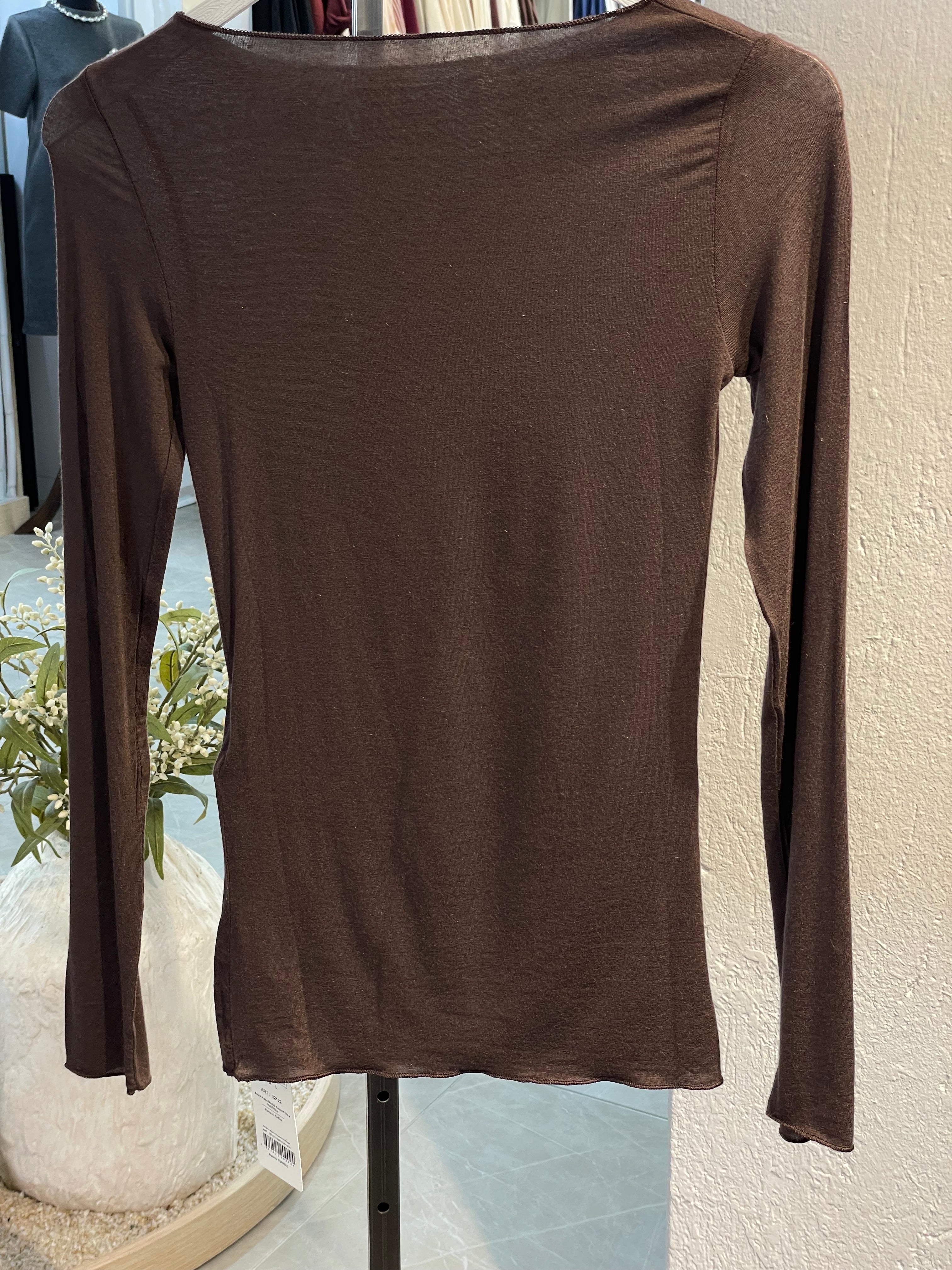 Dlvn Kayık Yaka Modal Kaşmir Ultra Hafif Bluz