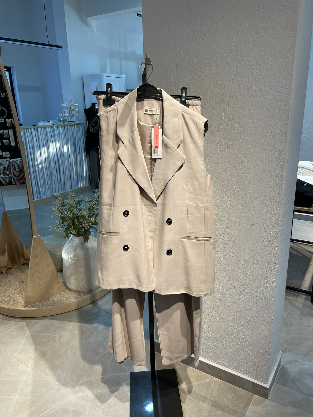 Oversize Alt-Üst Yelekli Takım