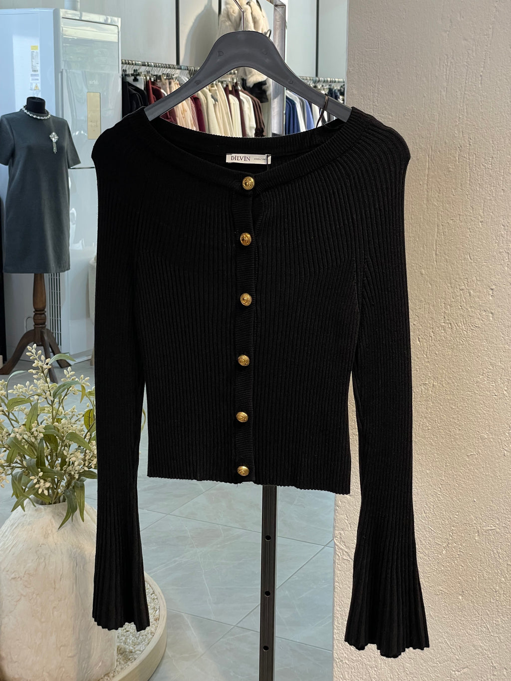 Dlvn Bisiklet Yaka İspanyol Kol Triko Hırka