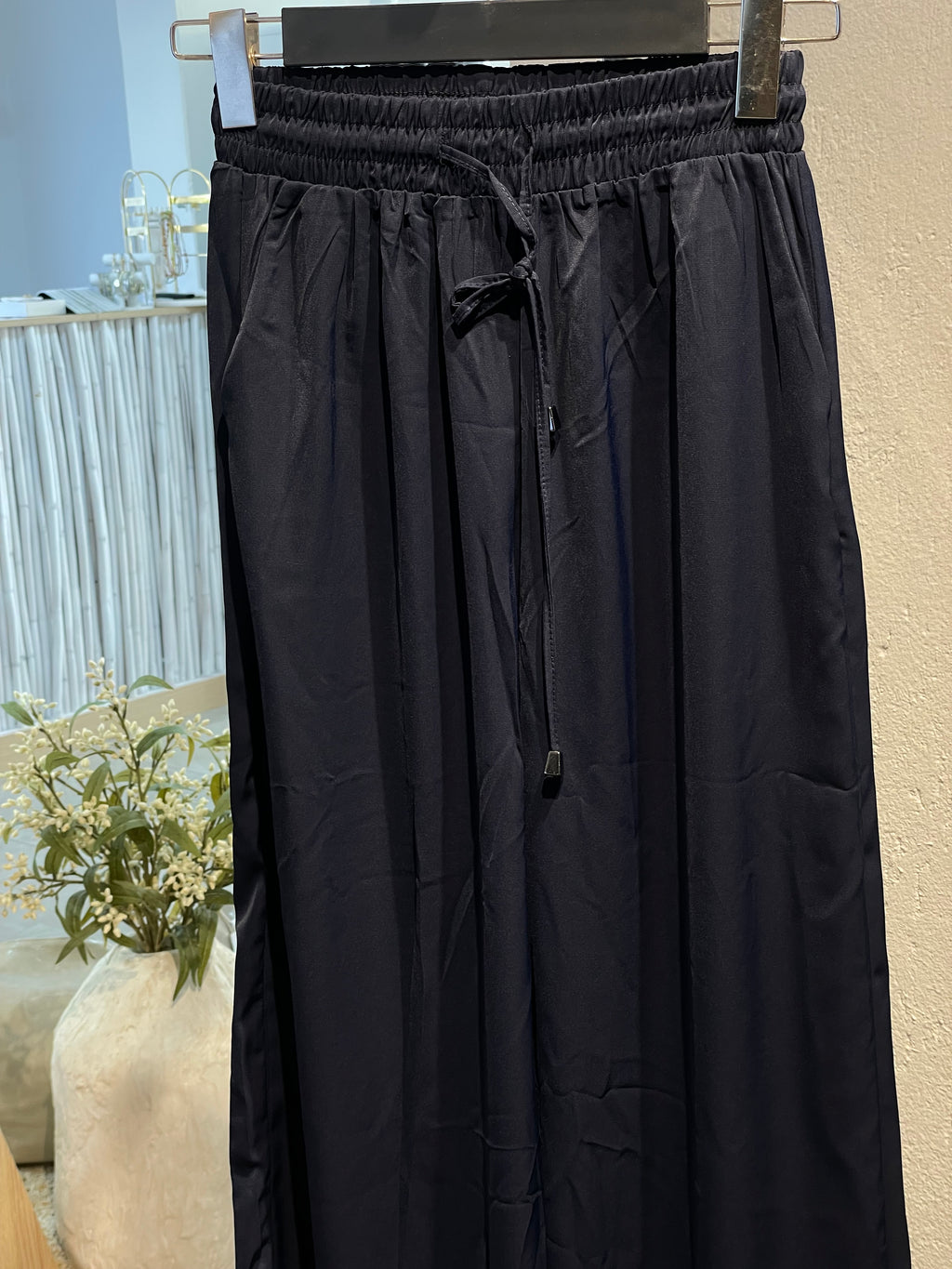 Saten Geniş Paça Pantolon