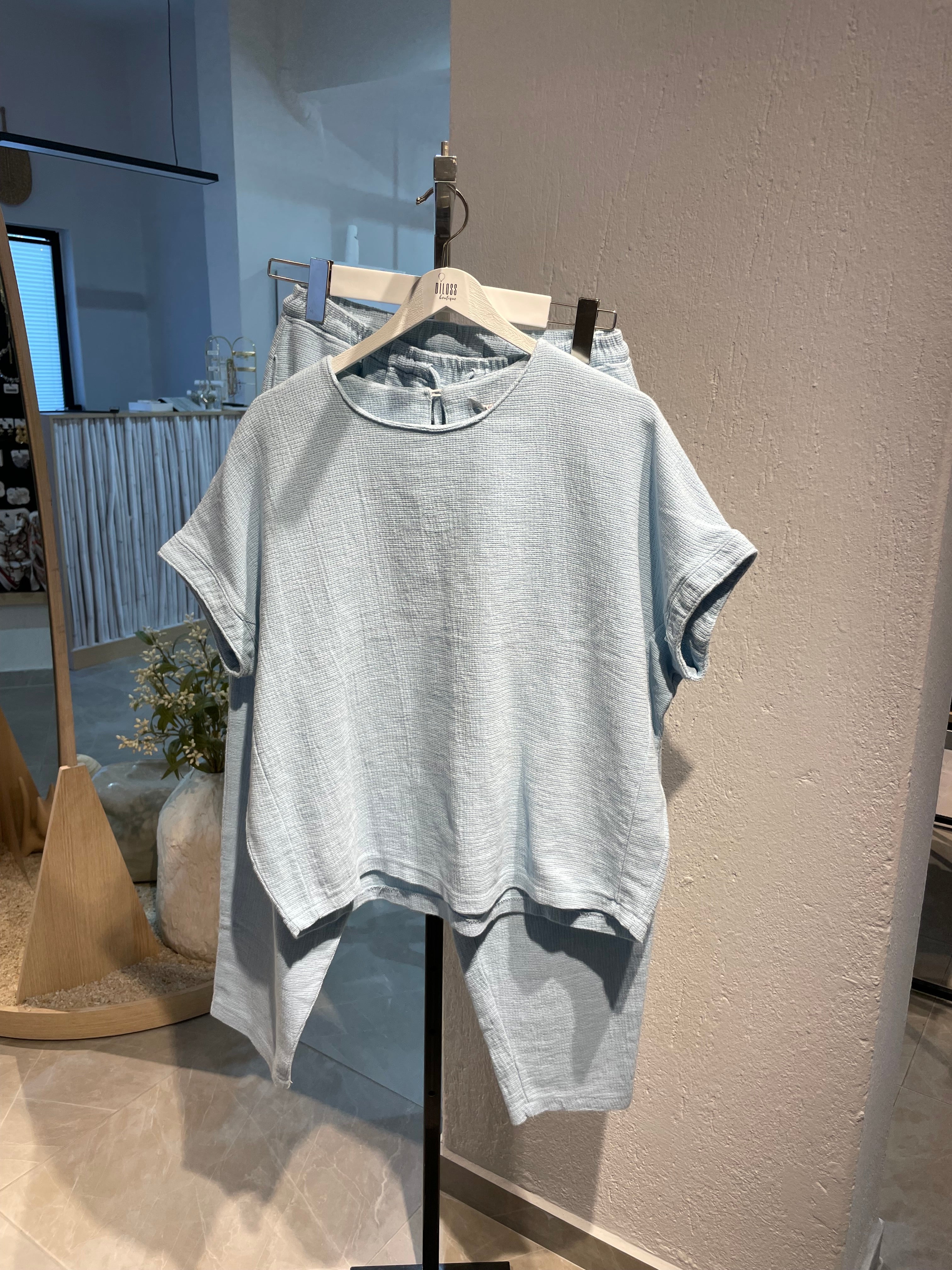 Bebek Mavisi Alt-Üst Kısa Kollu Takım