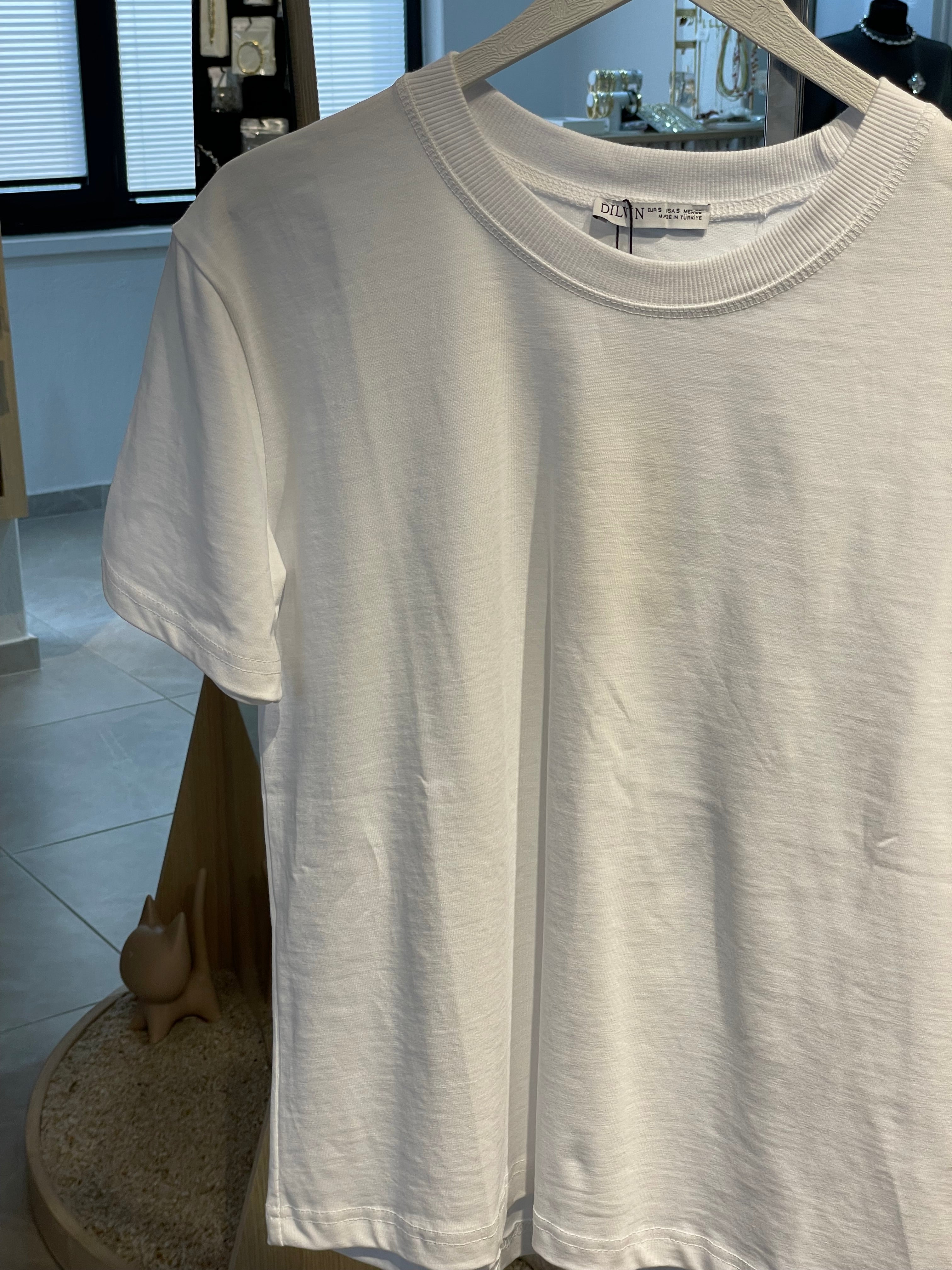 Dlvn Dekoratif Dikişli Bisiklet Yaka T-Shirt