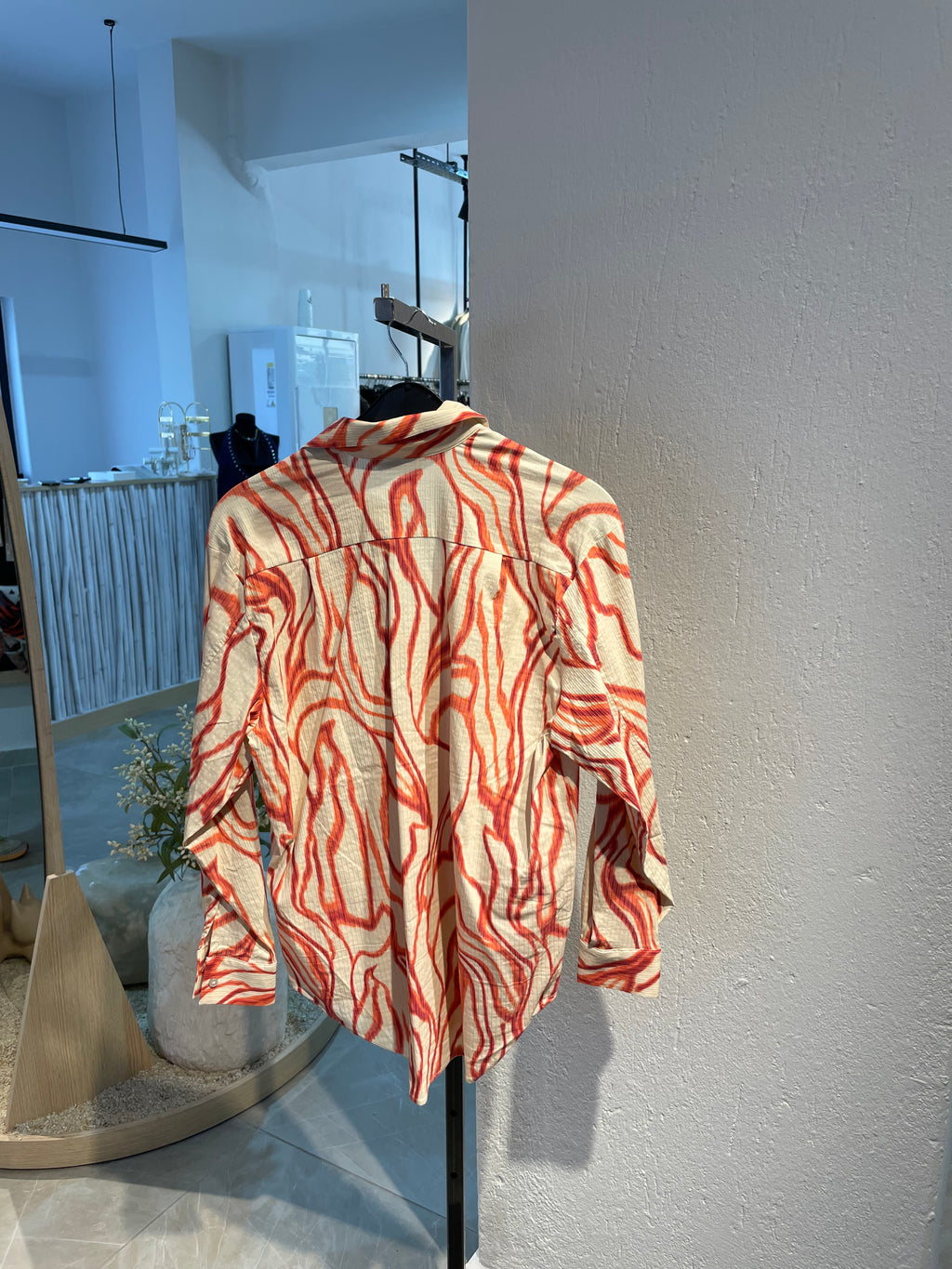 Desenli Dökümlü Gömlek