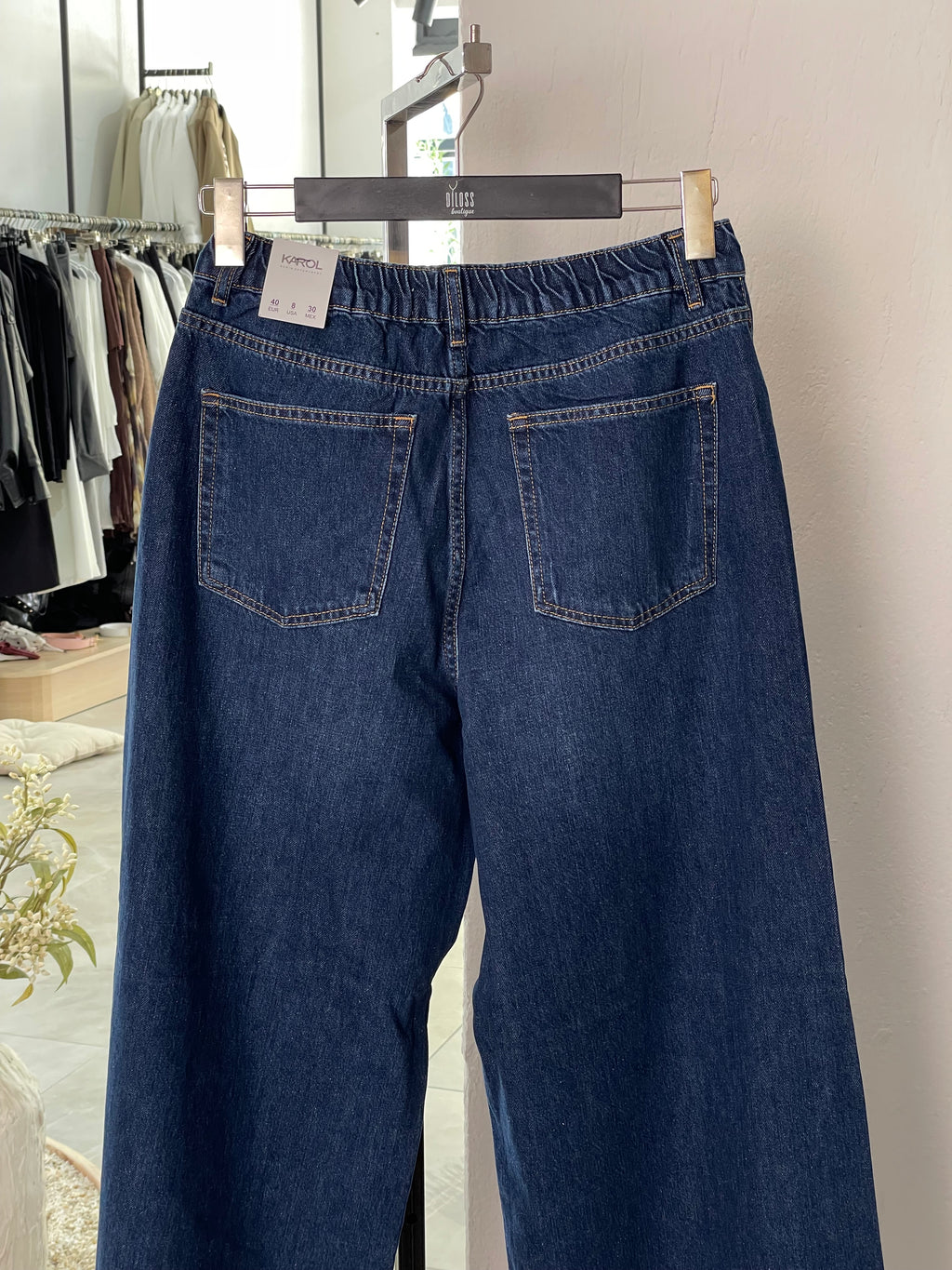 Koyu Mavi Baggy Jean