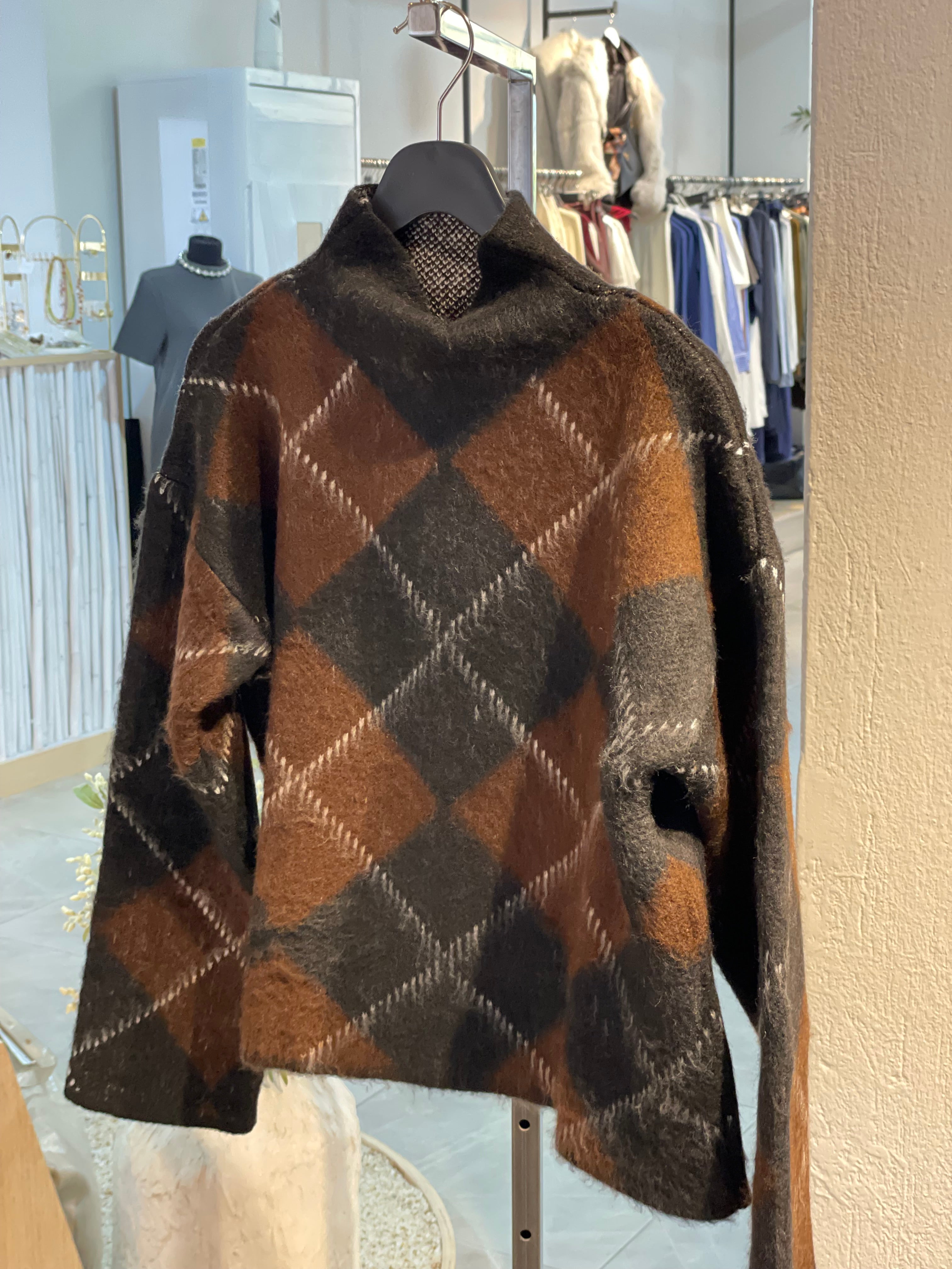 Triko Ekose Desen Alt-Üst Takım