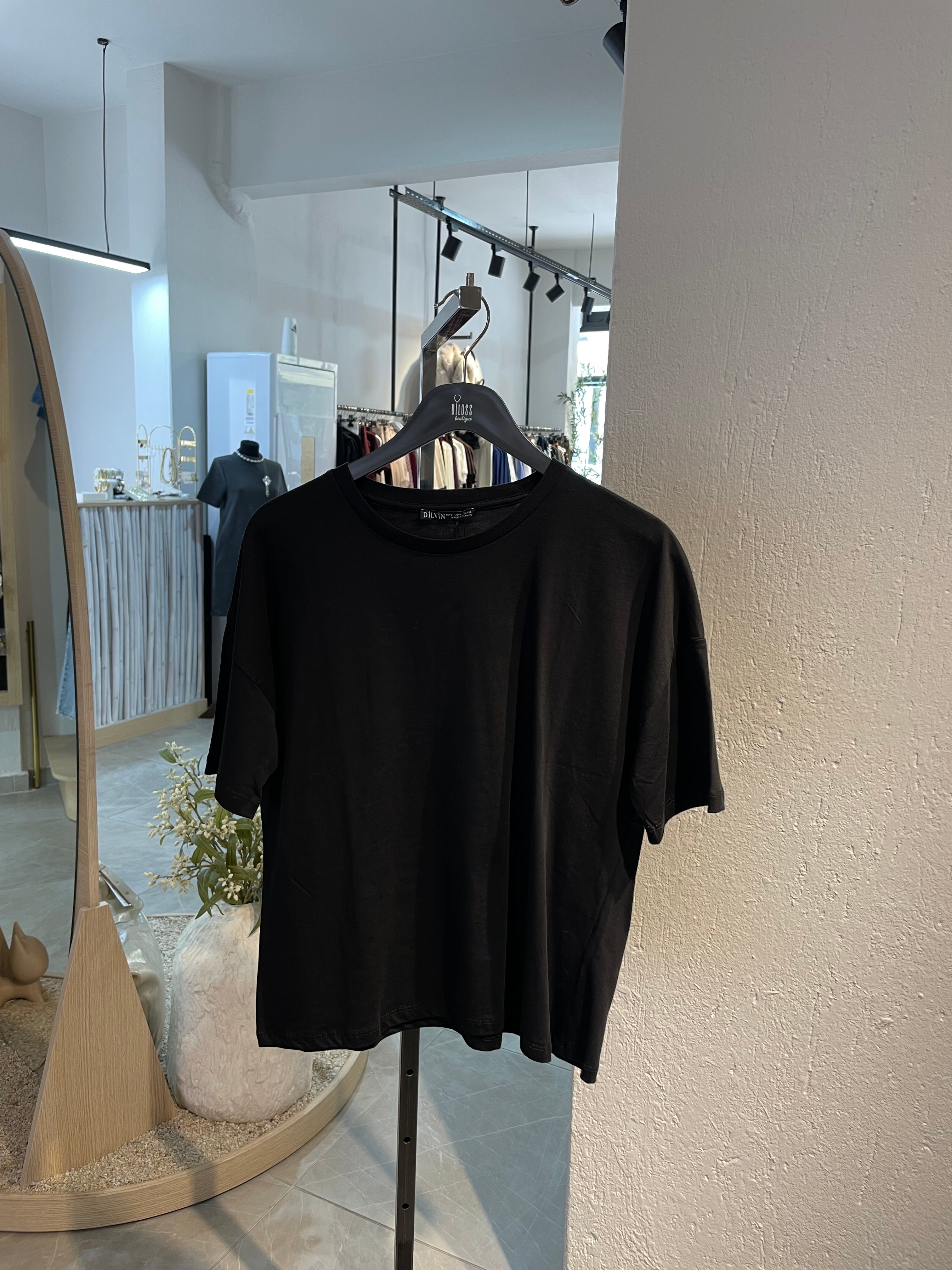 Dlvn Dekoratif Dikişli Bisiklet Yaka T-Shirt