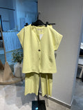 Kısa Kollu Alt-Üst Sarı Takım