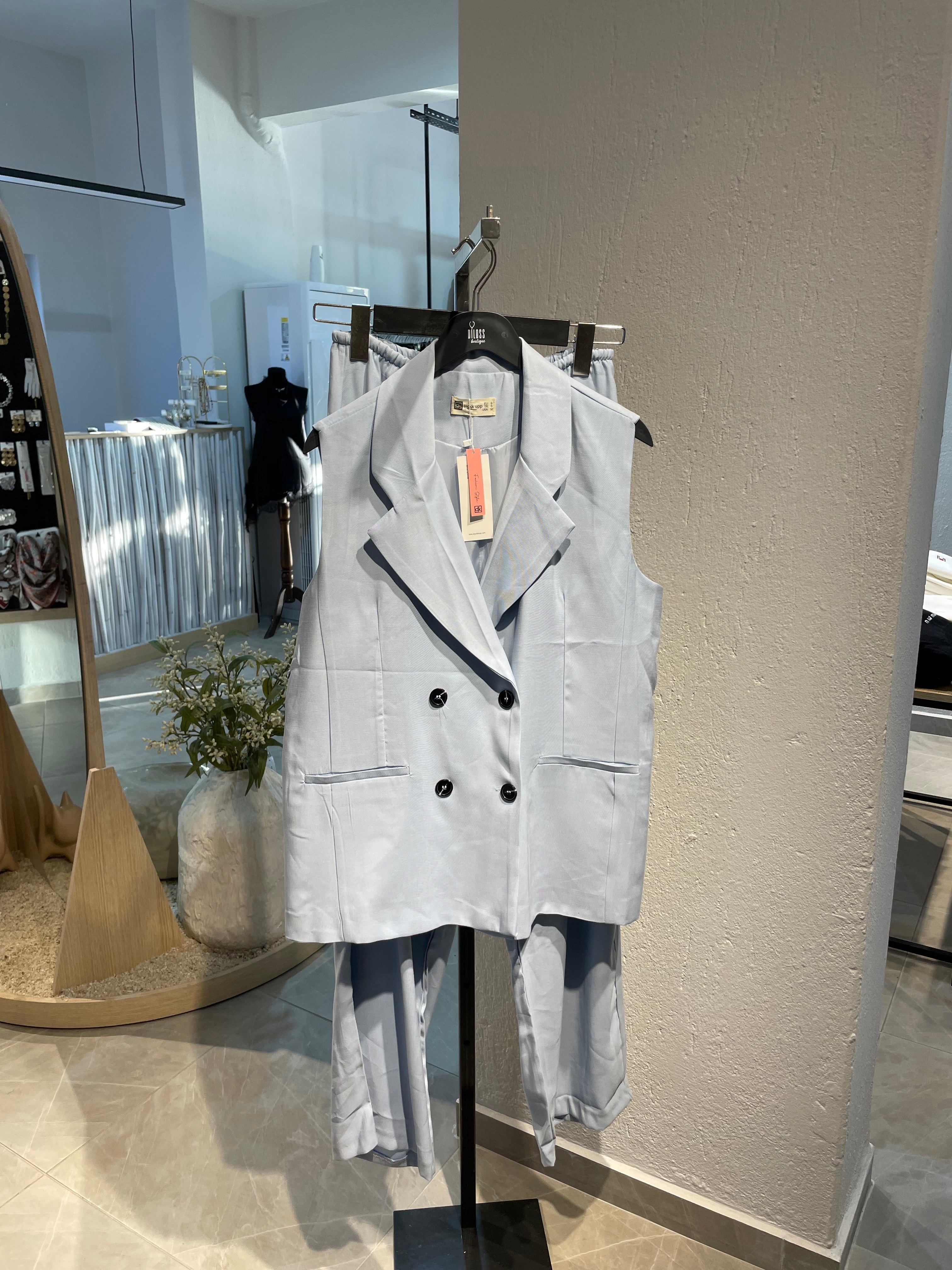 Oversize Alt-Üst Yelekli Takım