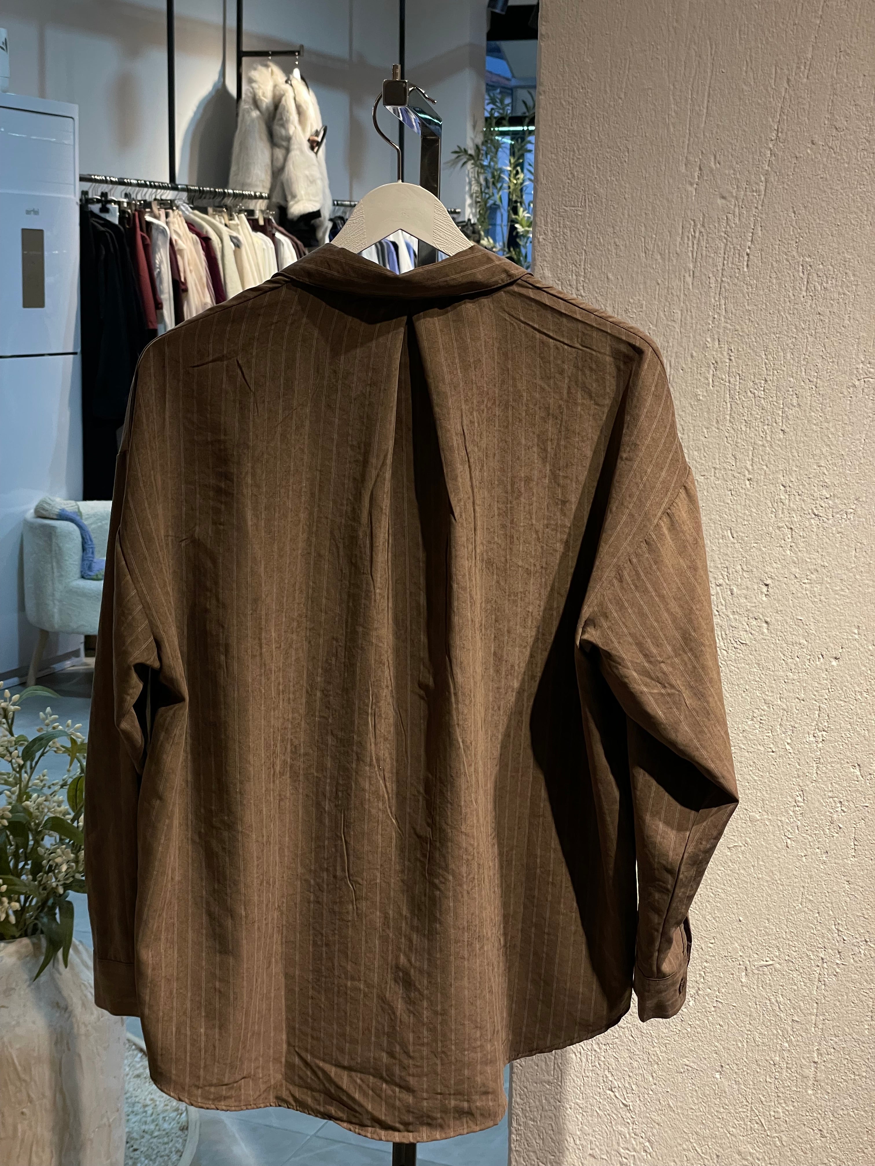 Marka Çizgili Premium Kumaş Gömlek