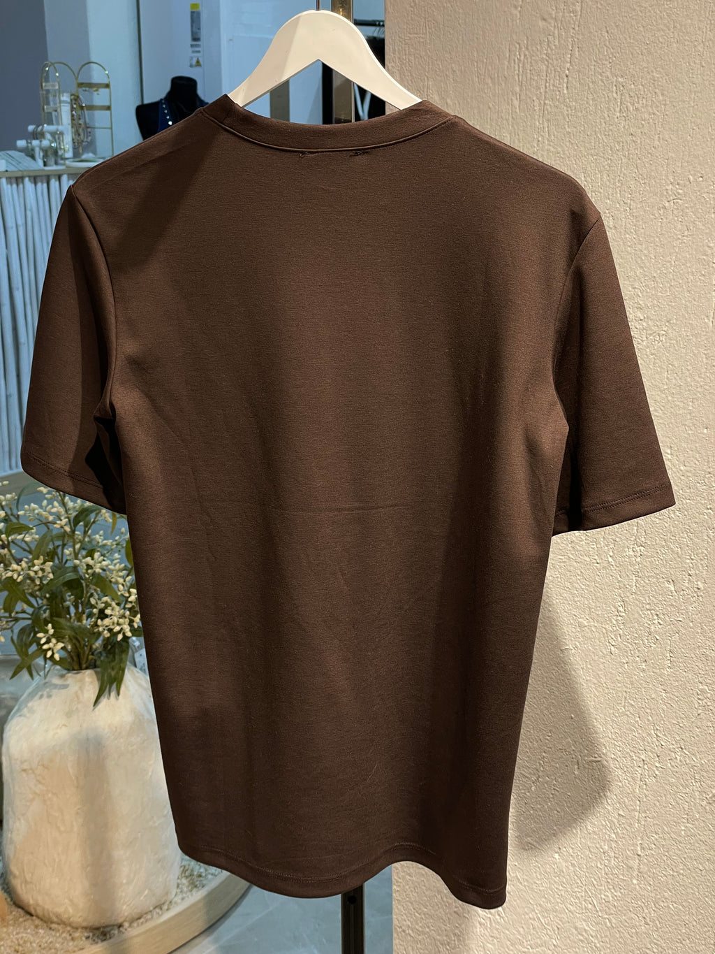 Kahverengi Bisiklet Yaka Tshirt