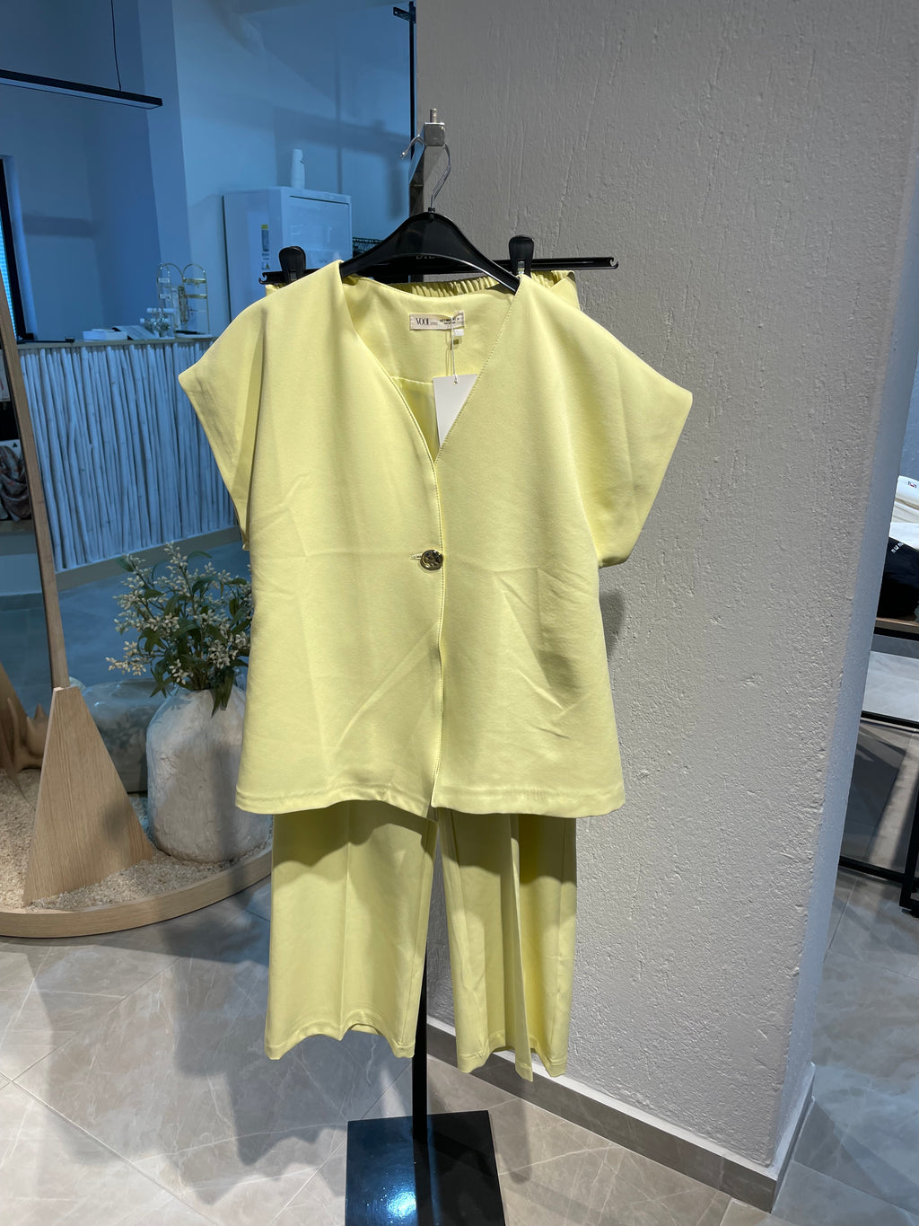 Kısa Kollu Alt-Üst Sarı Takım