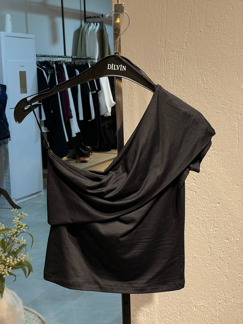 Tek Omuzlu Penye Bluz