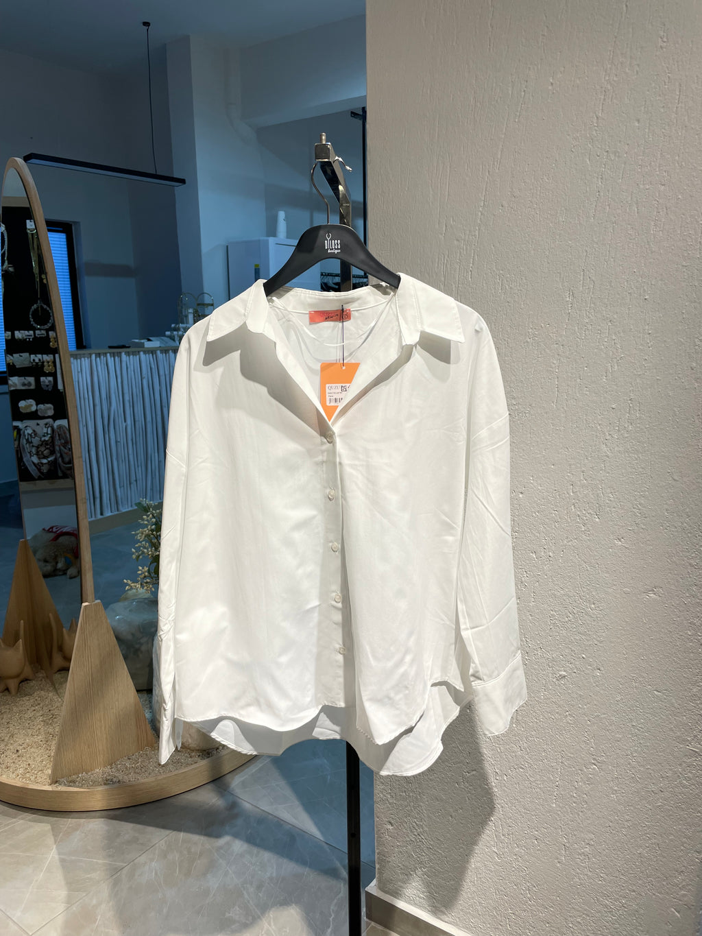 Ekru Oversize Gömlek