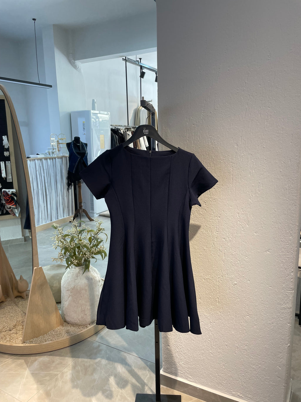 Şeritli Kısa Elbise