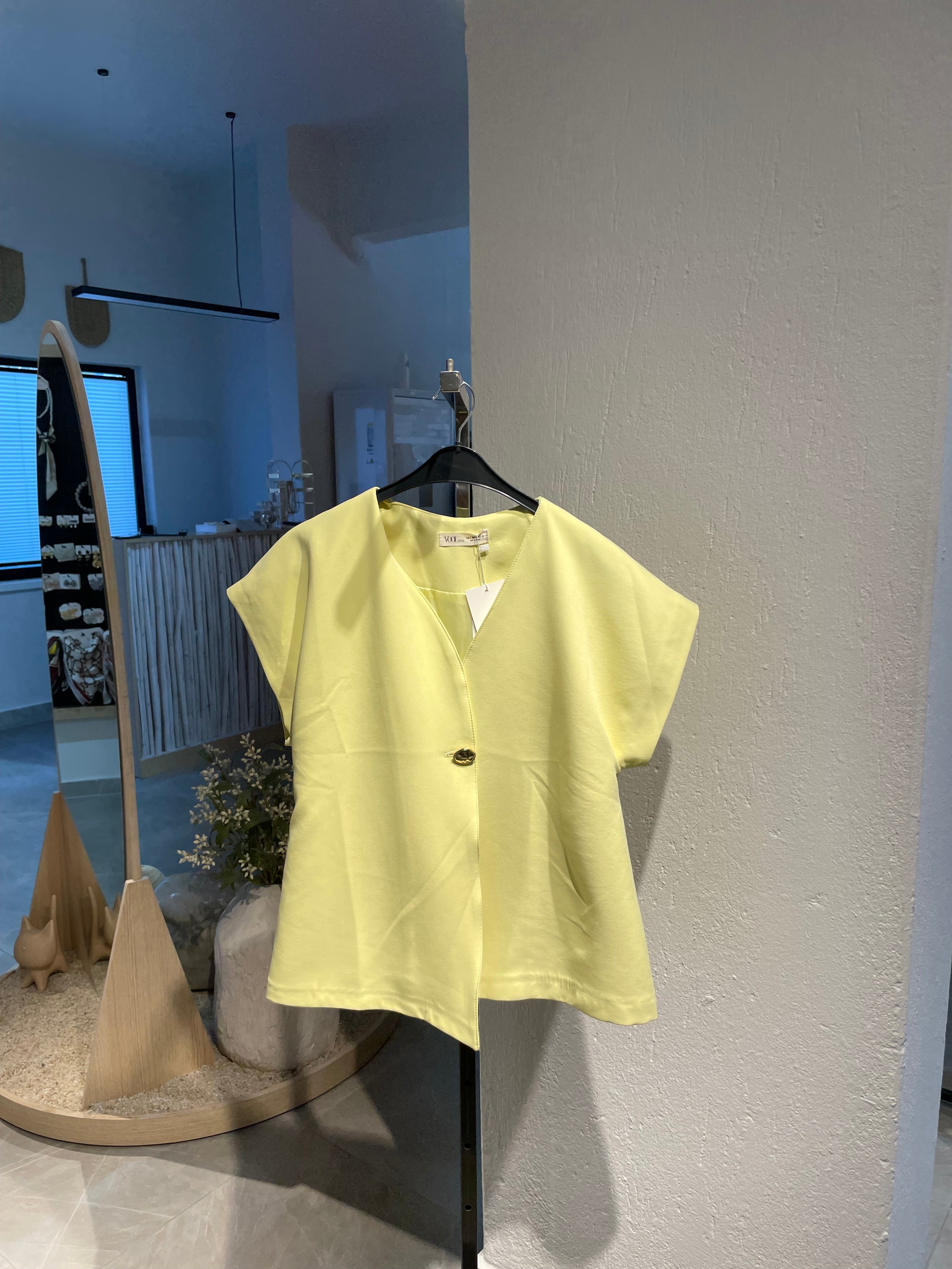 Kısa Kollu Alt-Üst Sarı Takım