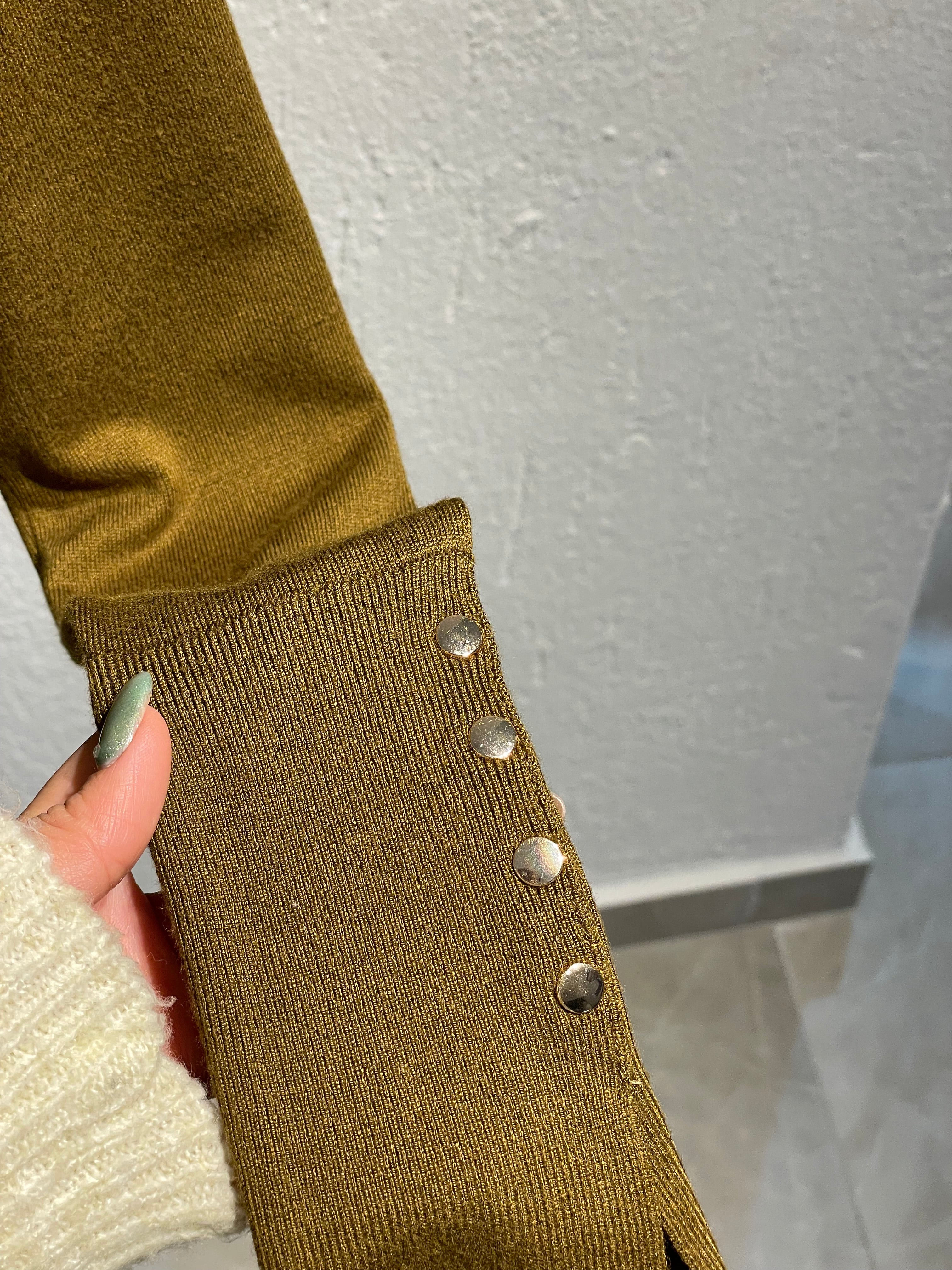 Dlvn Pemium Kumaş Uzun Kollu Kol Detay Üst