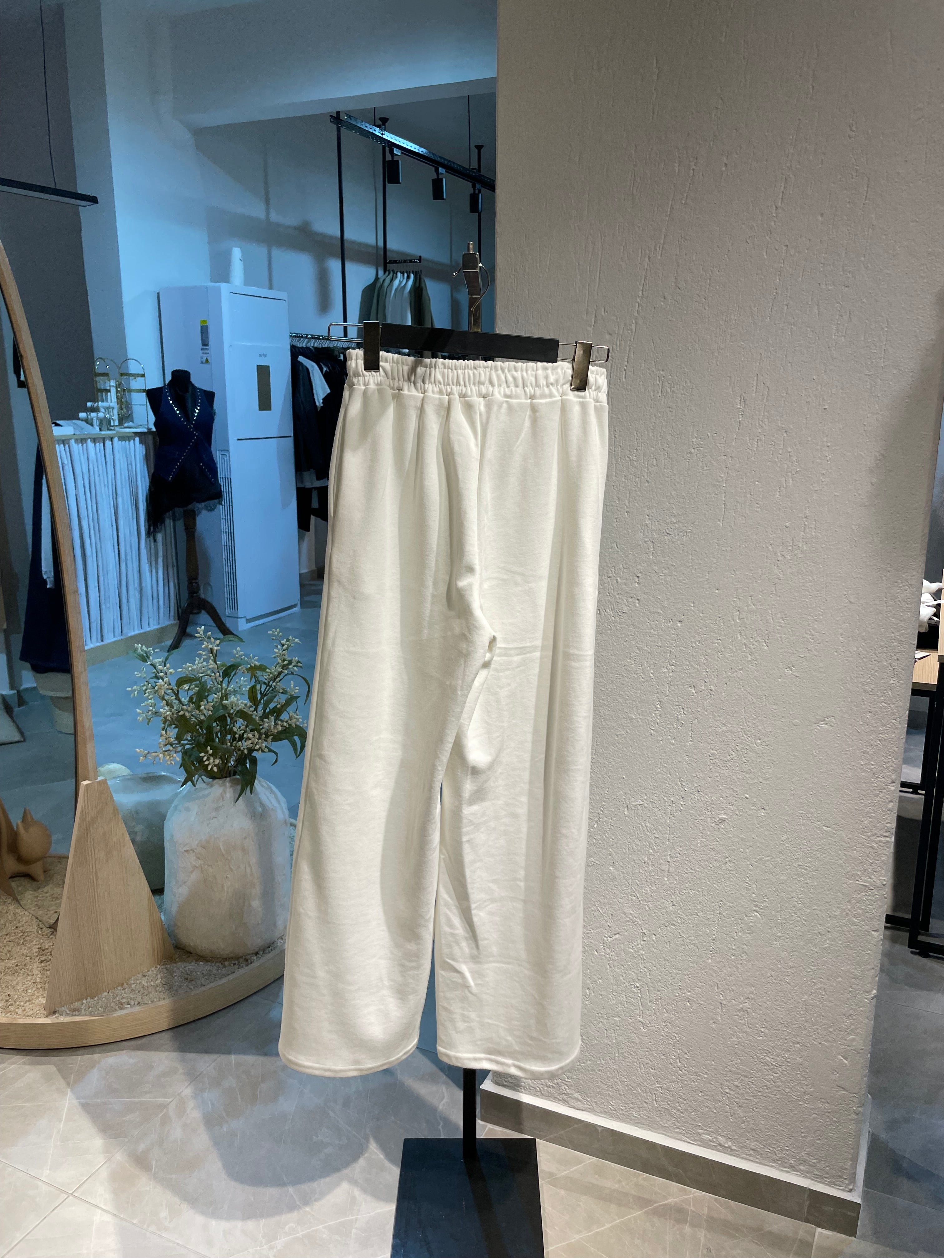 Krem Basic Eşofman Altı