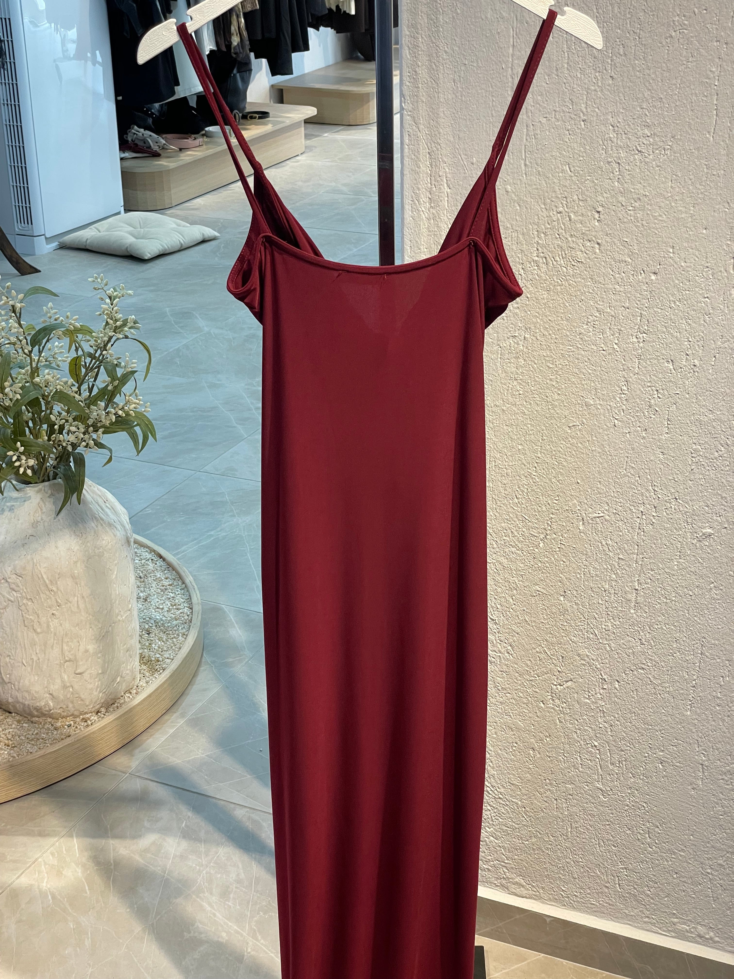 Önden Bağlamalı Uzun Davet Elbisesi