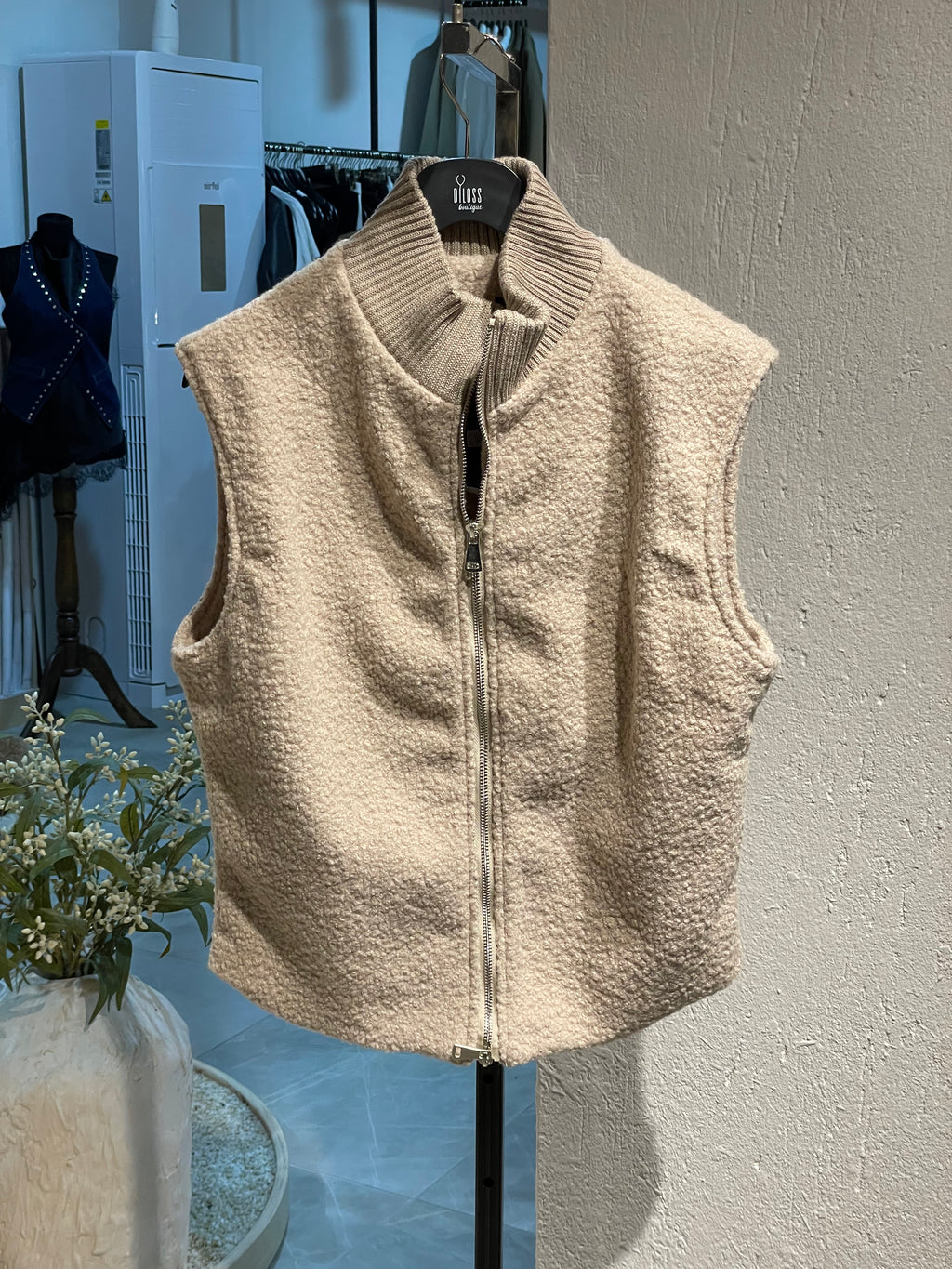 Yün Fermuarlı Yelek