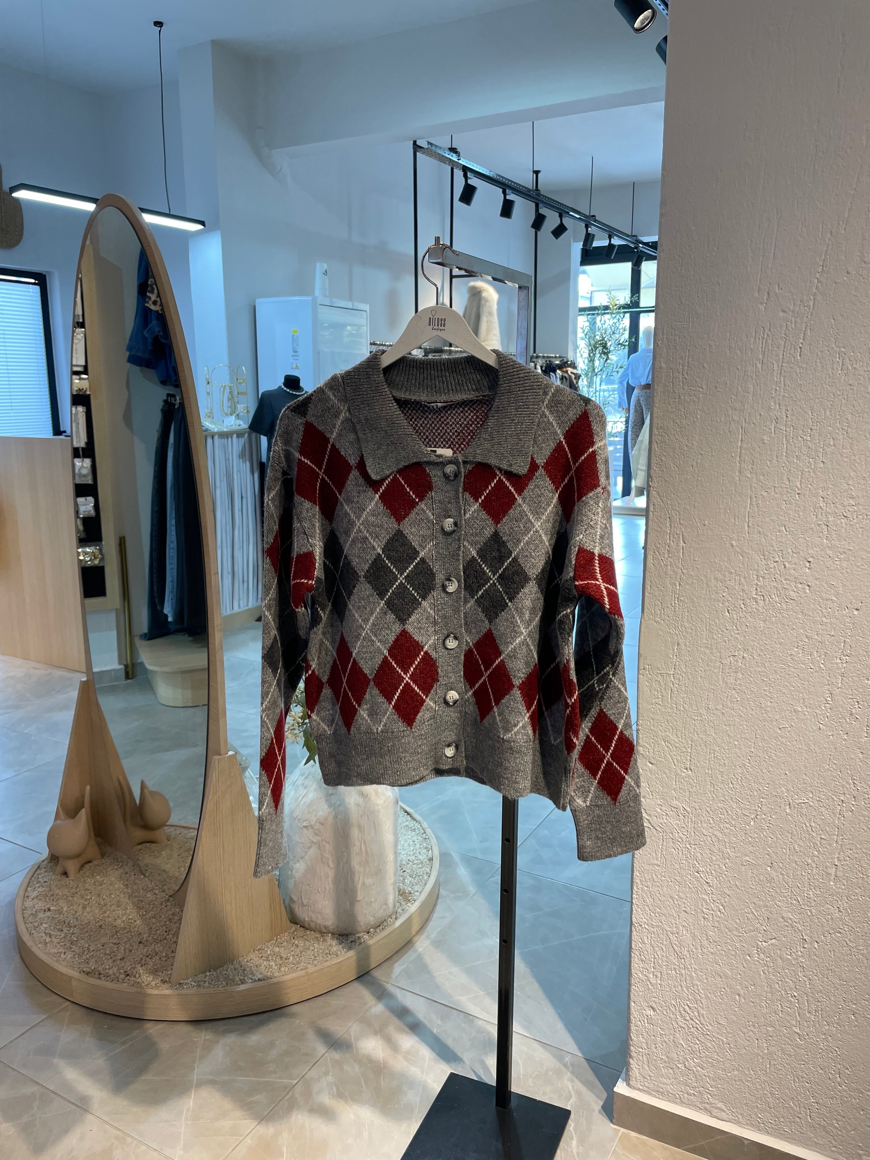 Ekoseli Rahat Kesim Hırka