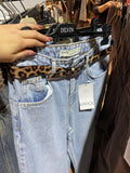 KRL Leopar Kemer Mom Kesim Pantolon