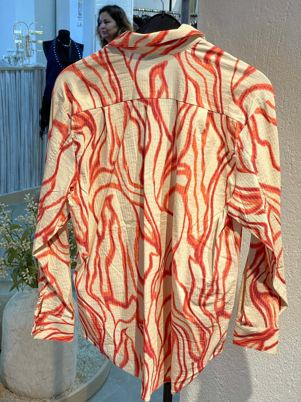 Desenli Dökümlü Gömlek