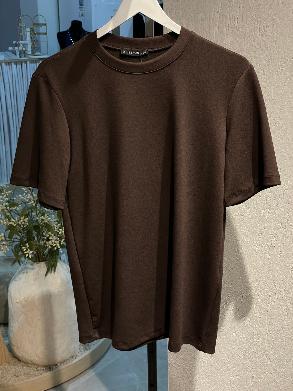 Kahverengi Bisiklet Yaka Tshirt