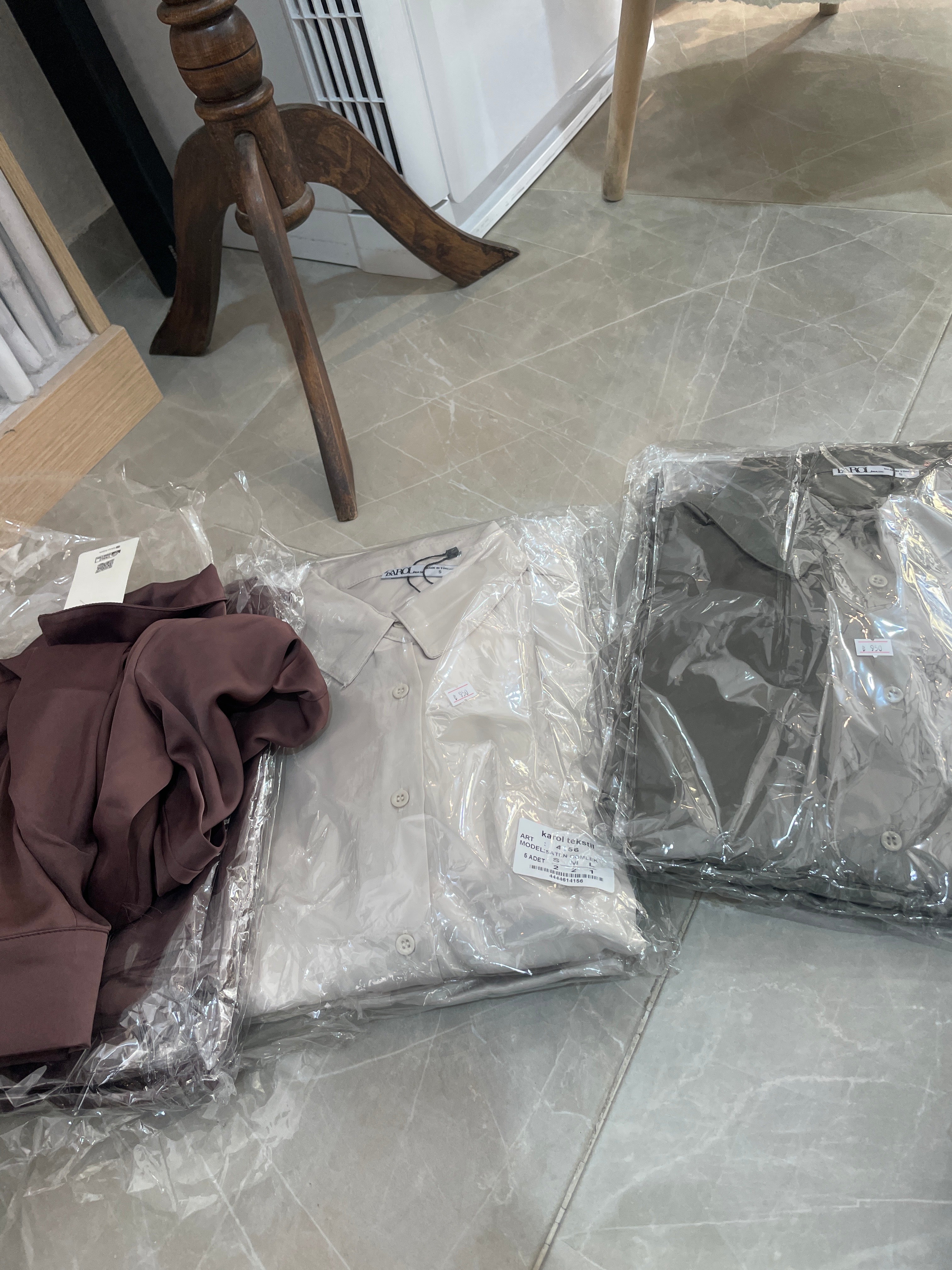 Saten Yağ Yeşili Gömlek