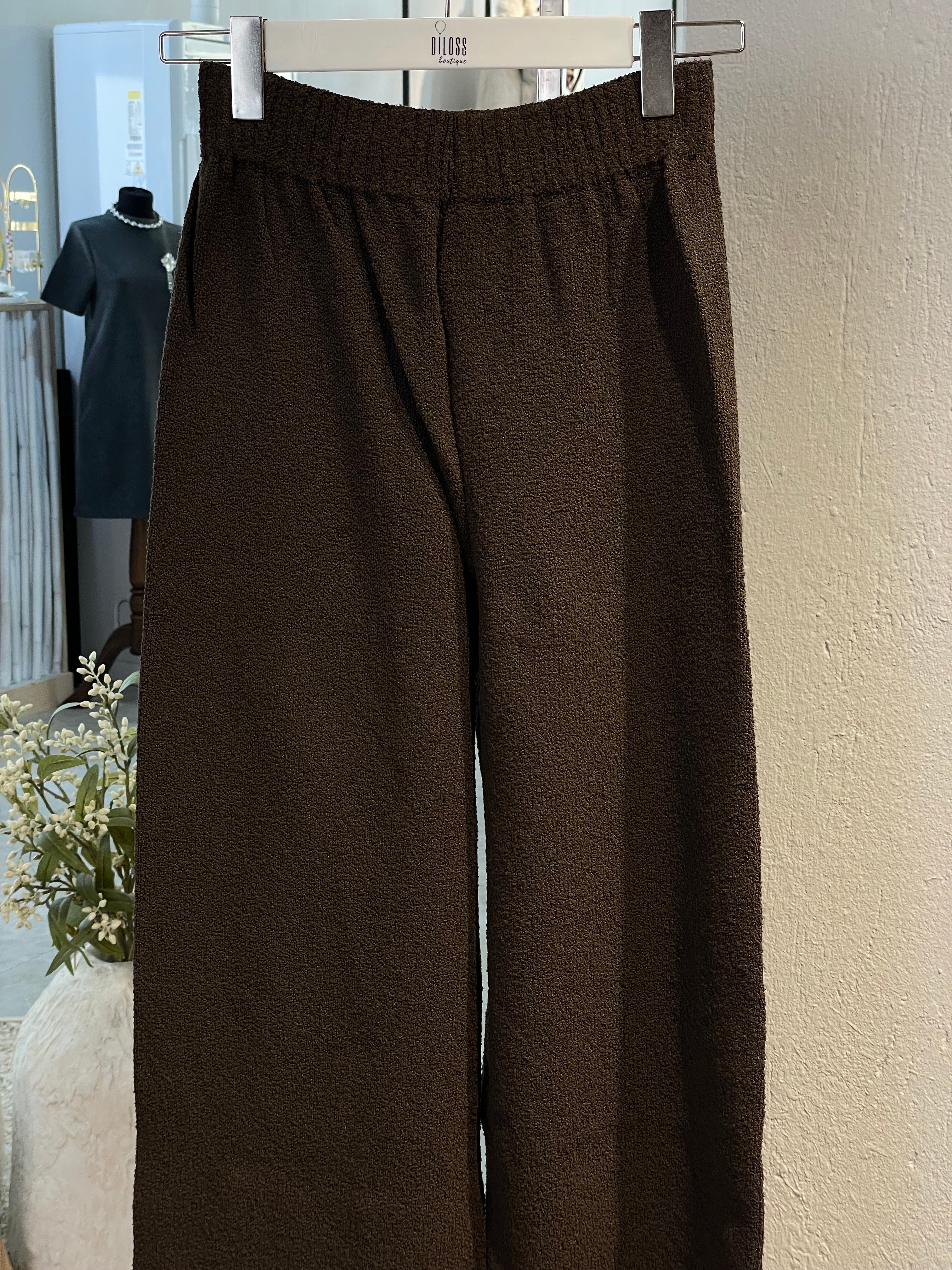 Kahverengi Triko Alt-Üst Takım